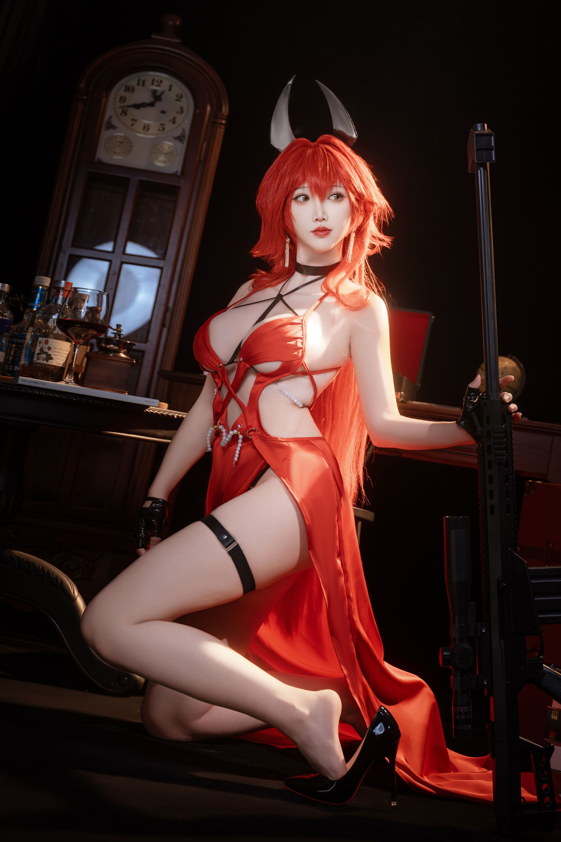 可爱人气Coser面饼仙儿 - Nikke 小红帽礼服/(24P)