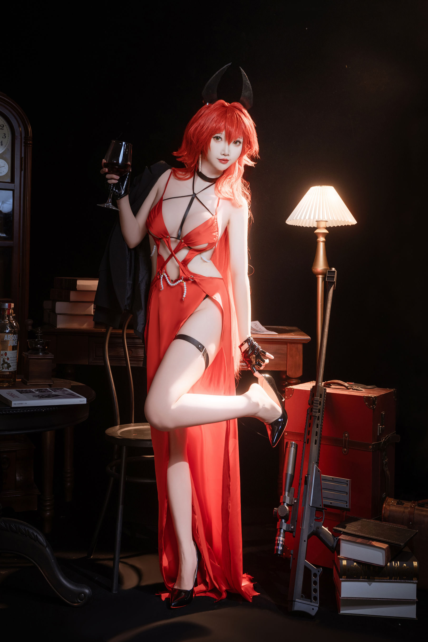 可爱人气Coser面饼仙儿 - Nikke 小红帽礼服/(24P)