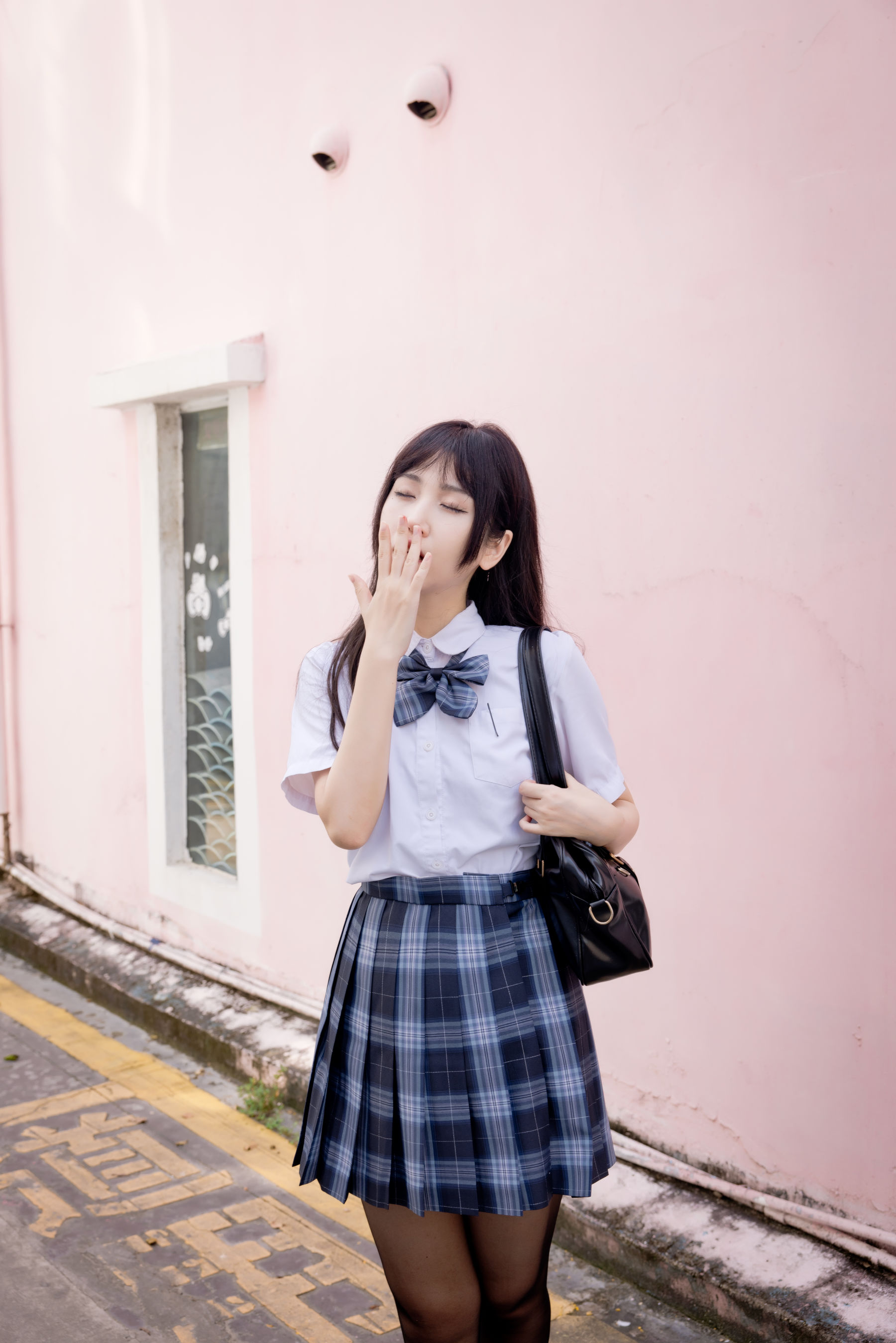 微博人气Coser不呆猫 - 泳衣JK学妹/(59P)