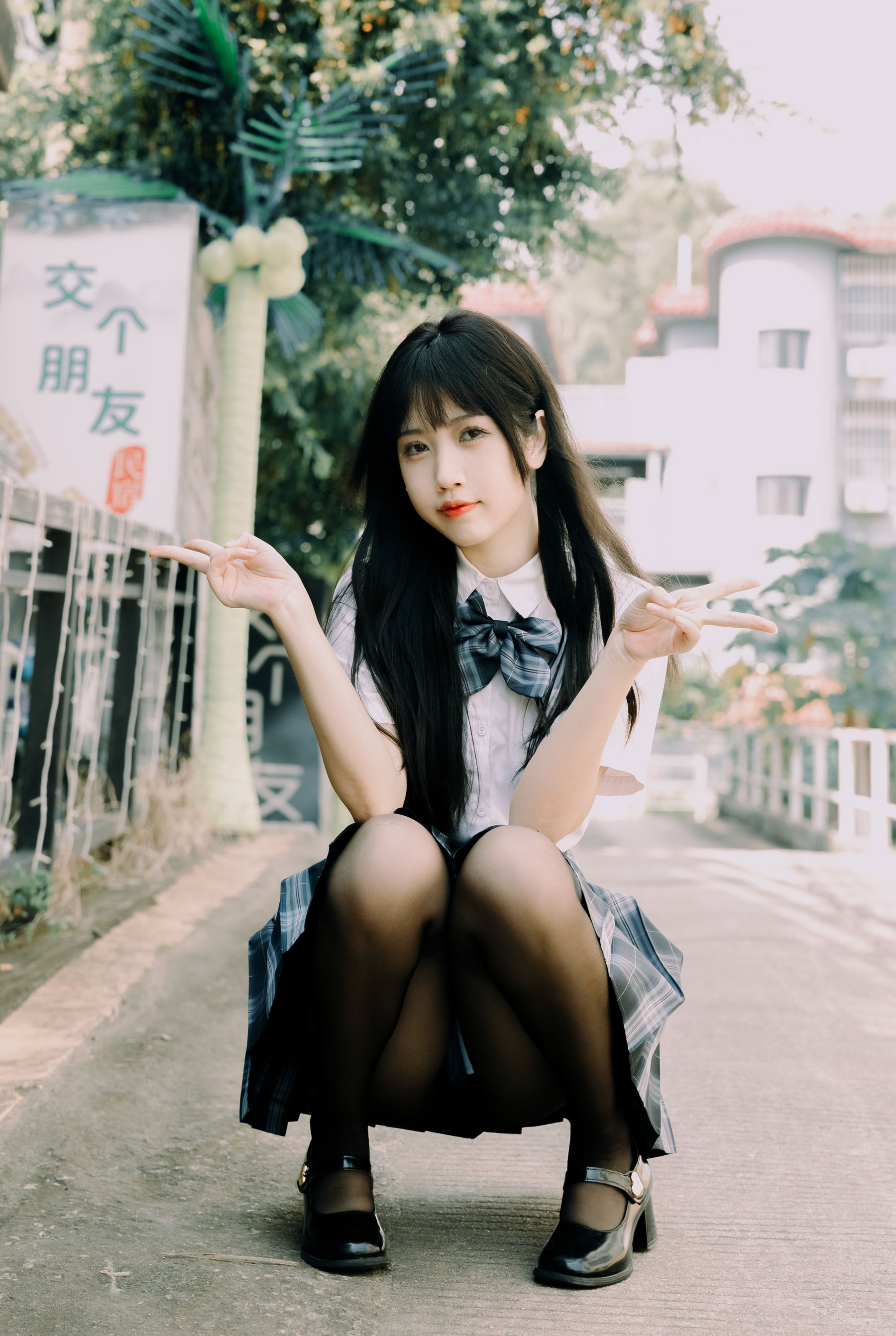 微博人气Coser不呆猫 - 泳衣JK学妹/(59P)