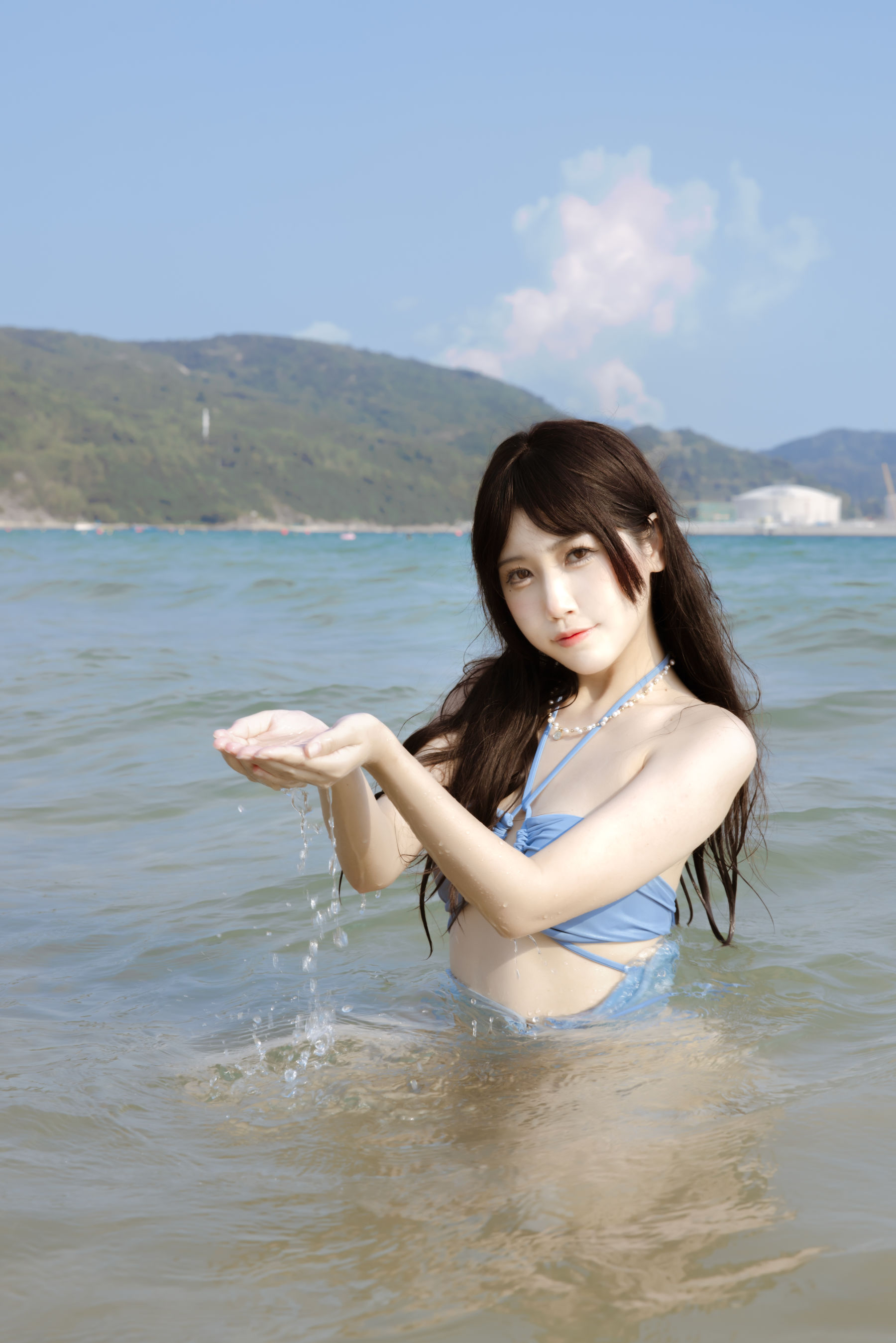 微博人气Coser不呆猫 - 泳衣JK学妹/(59P)