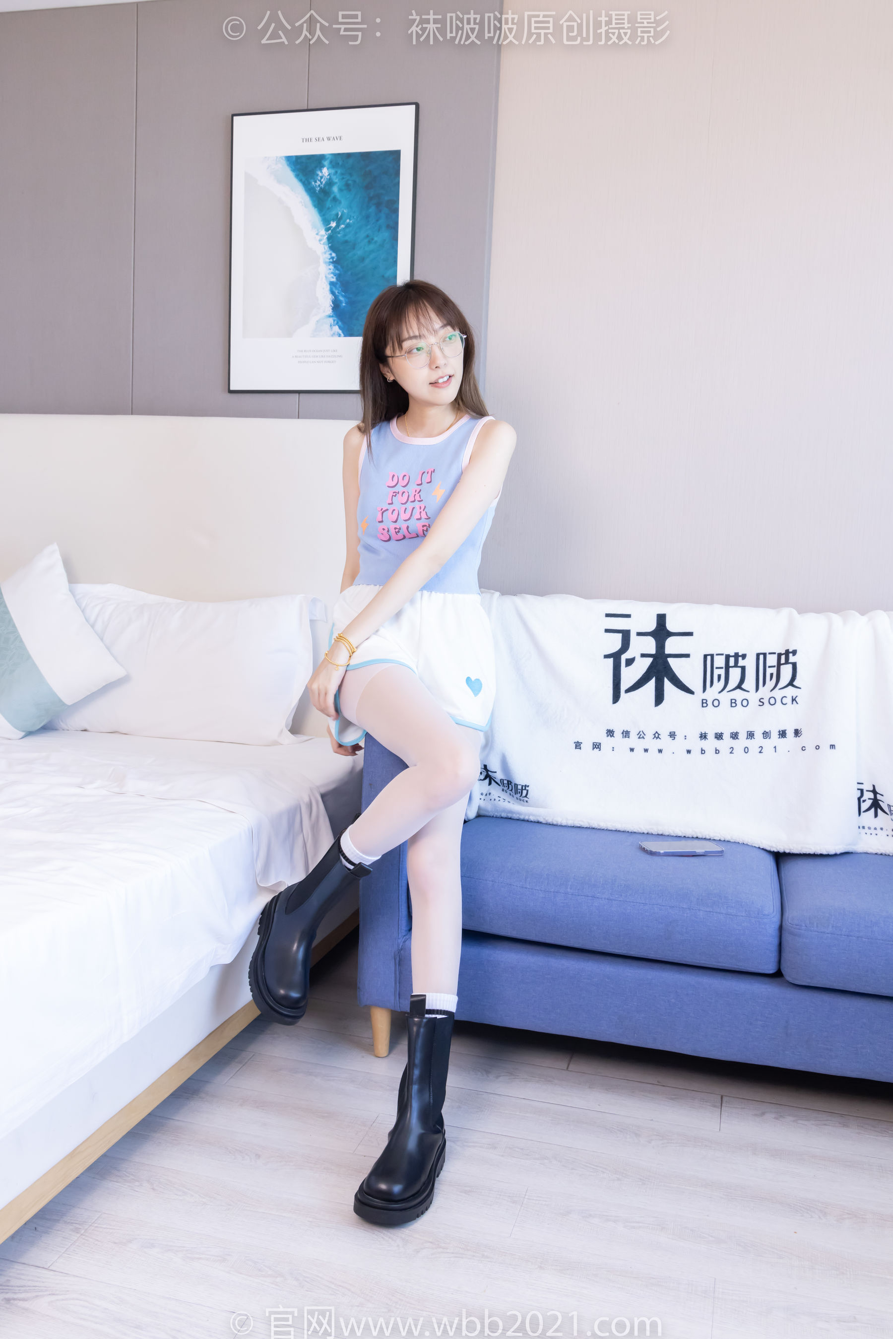 BoBoSocks袜啵啵 No.479 稚予 - 短靴、长筒白棉袜、白丝/(140P)