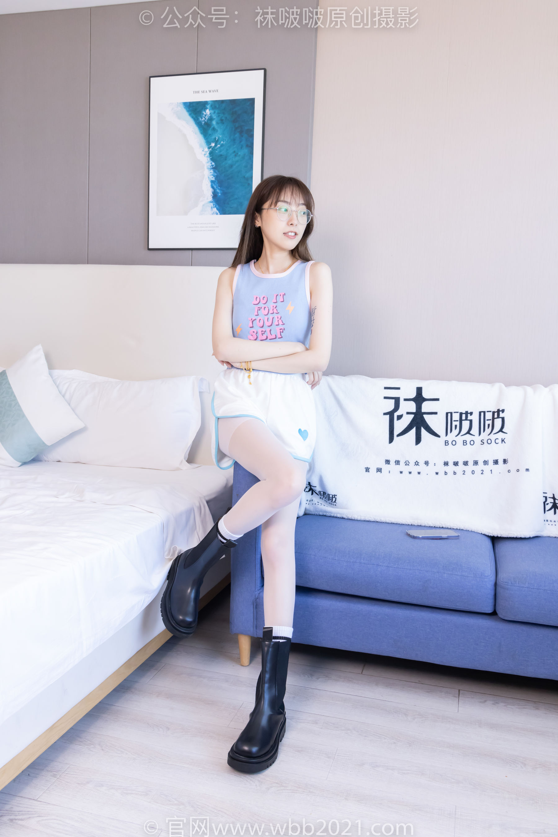 BoBoSocks袜啵啵 No.479 稚予 - 短靴、长筒白棉袜、白丝/(140P)