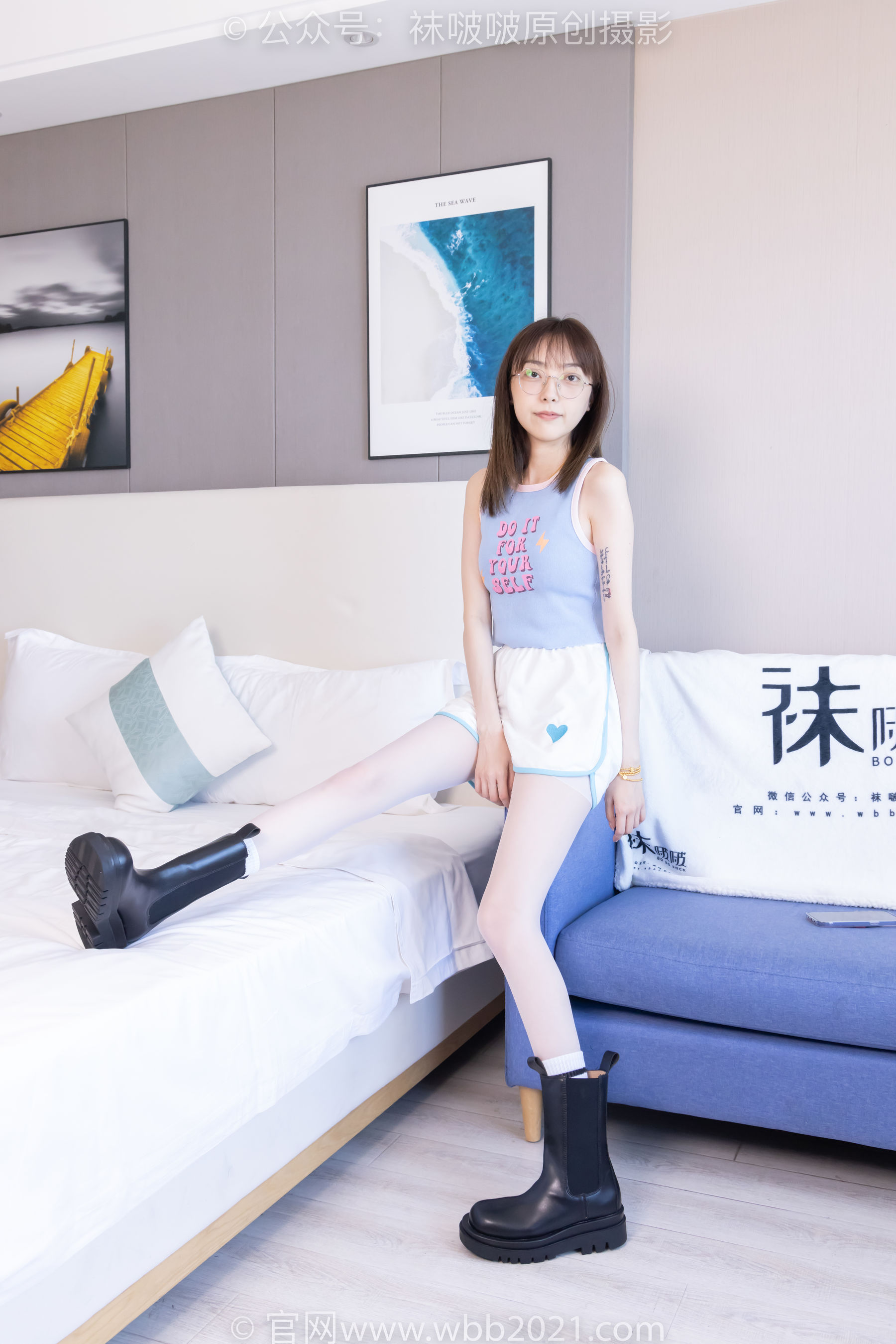 BoBoSocks袜啵啵 No.479 稚予 - 短靴、长筒白棉袜、白丝/(140P)