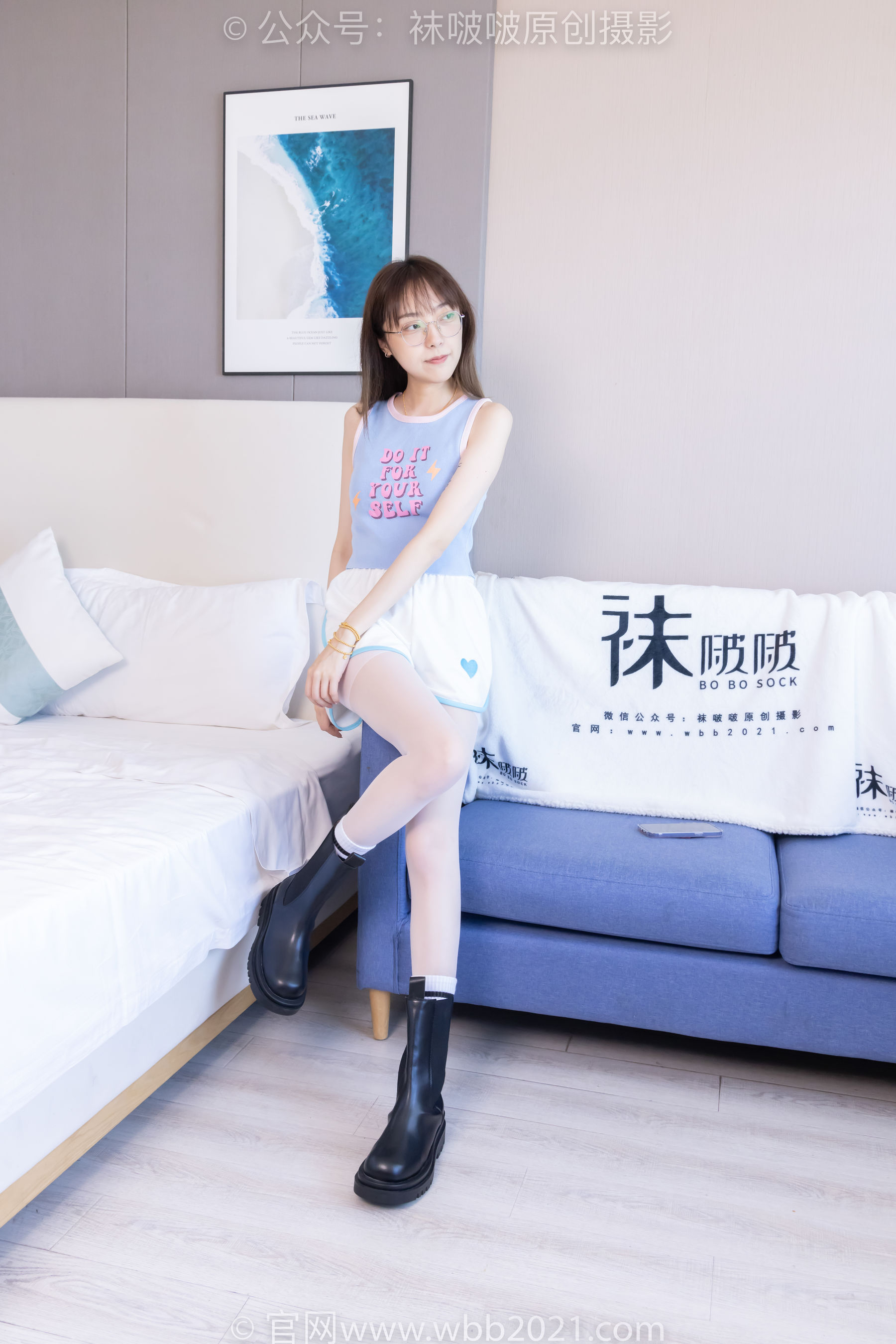 BoBoSocks袜啵啵 No.479 稚予 - 短靴、长筒白棉袜、白丝/(140P)