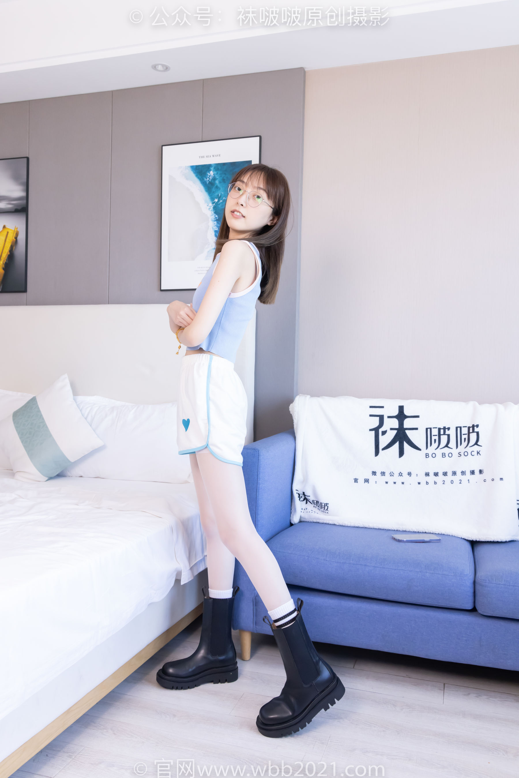 BoBoSocks袜啵啵 No.479 稚予 - 短靴、长筒白棉袜、白丝/(140P)