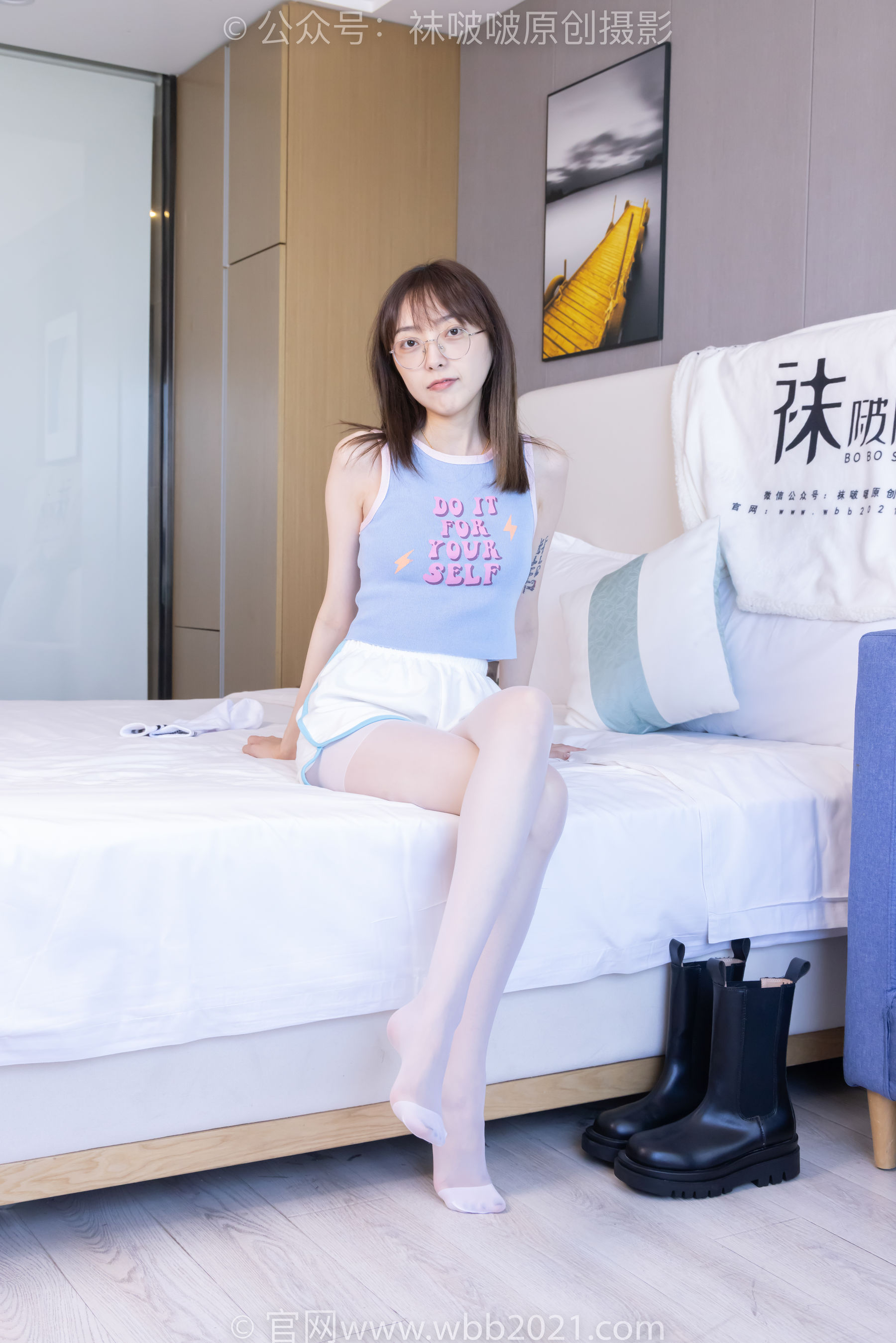 BoBoSocks袜啵啵 No.479 稚予 - 短靴、长筒白棉袜、白丝/(140P)