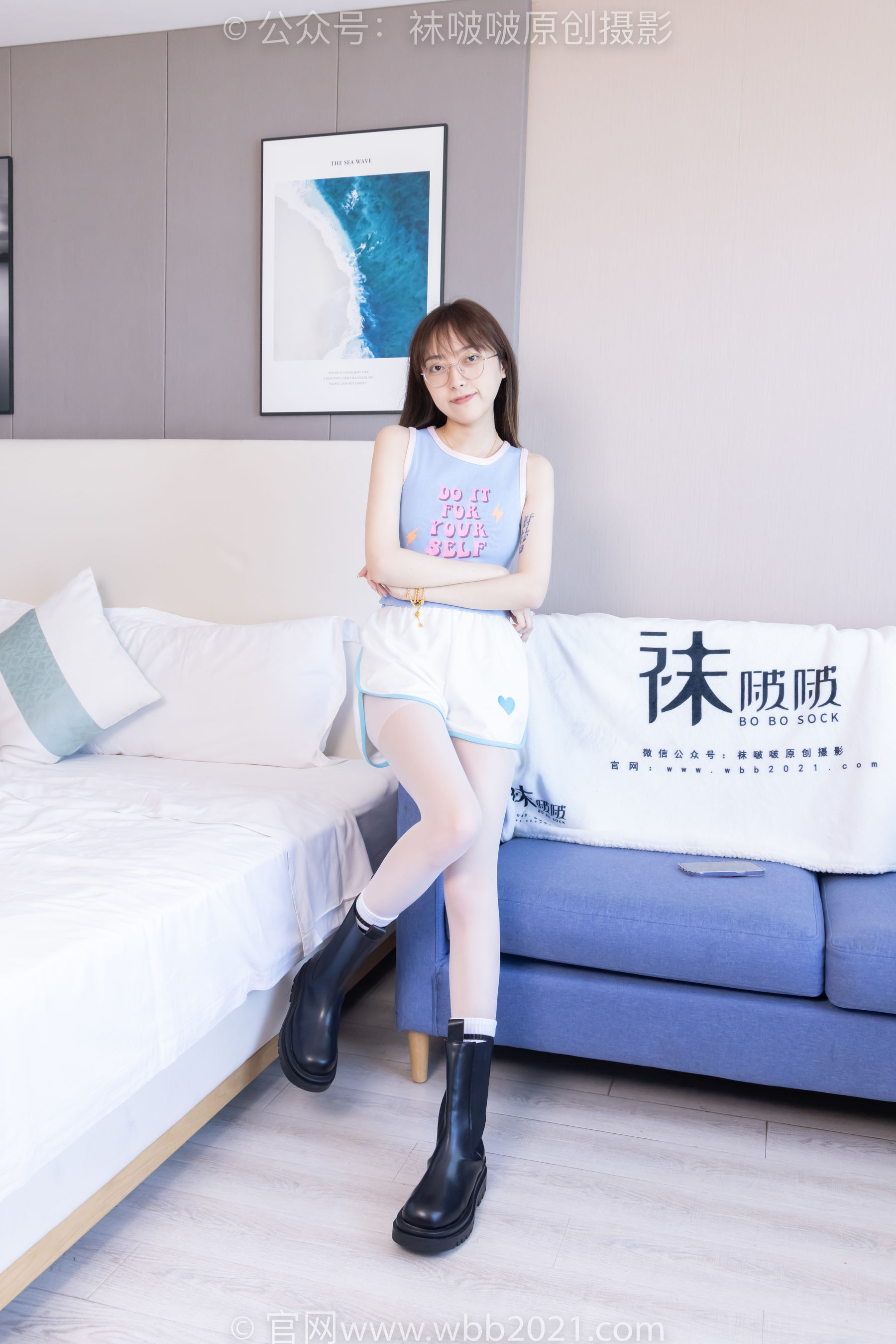 BoBoSocks袜啵啵 No.479 稚予 - 短靴、长筒白棉袜、白丝/(140P)