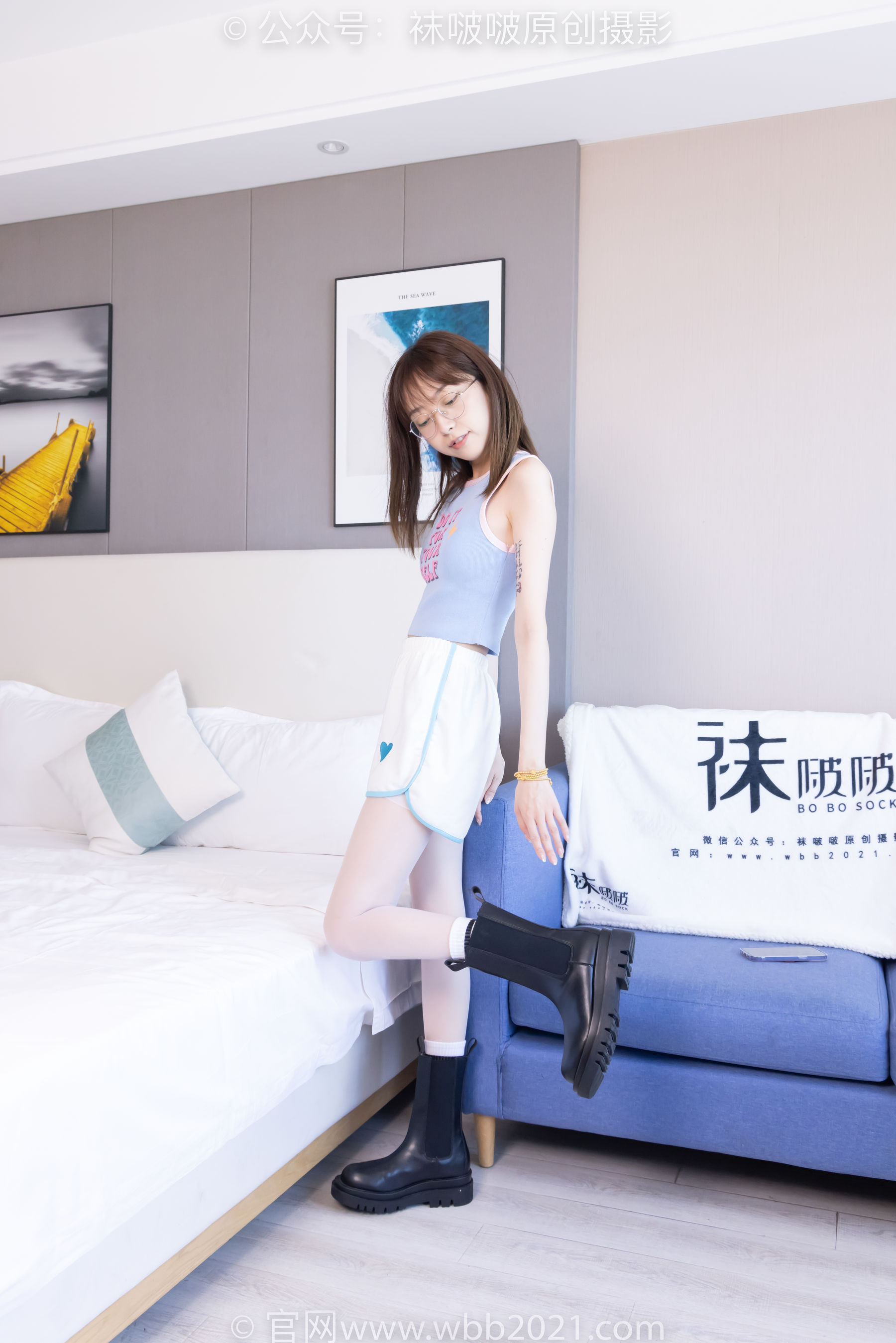 BoBoSocks袜啵啵 No.479 稚予 - 短靴、长筒白棉袜、白丝/(140P)