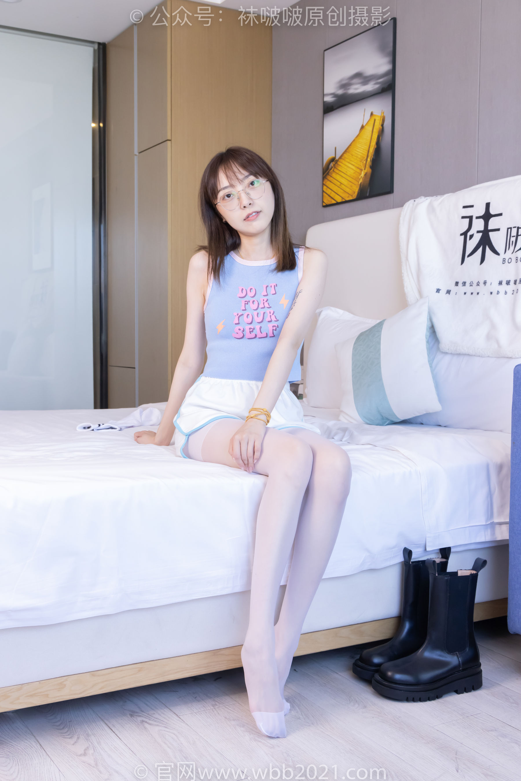 BoBoSocks袜啵啵 No.479 稚予 - 短靴、长筒白棉袜、白丝/(140P)