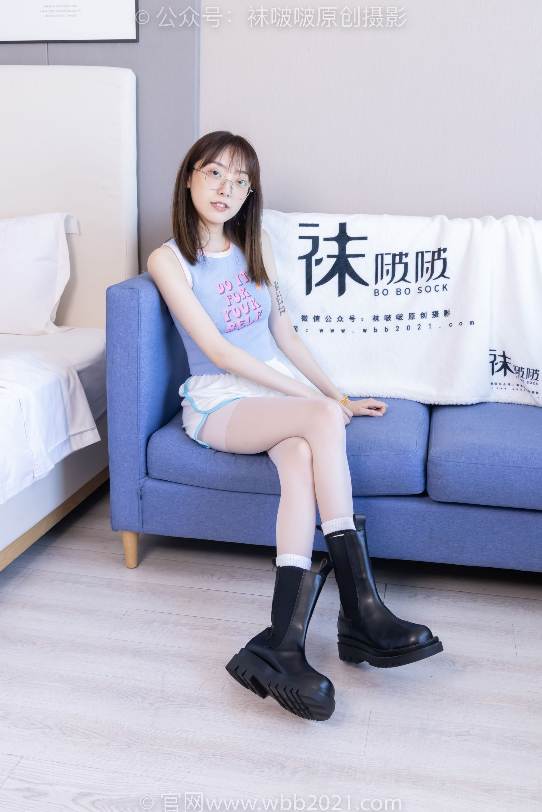 BoBoSocks袜啵啵 No.479 稚予 - 短靴、长筒白棉袜、白丝/(140P)