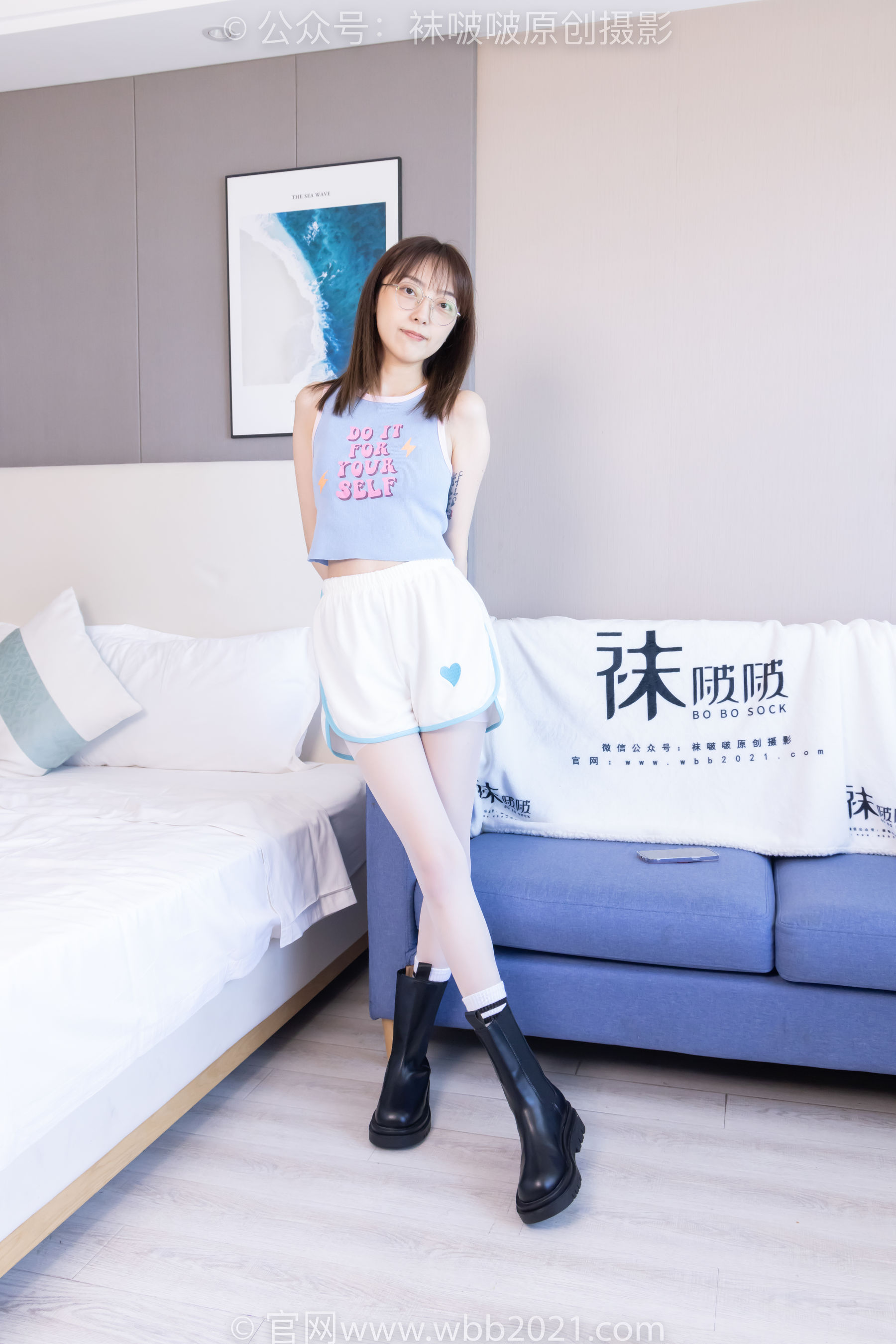 BoBoSocks袜啵啵 No.479 稚予 - 短靴、长筒白棉袜、白丝/(140P)