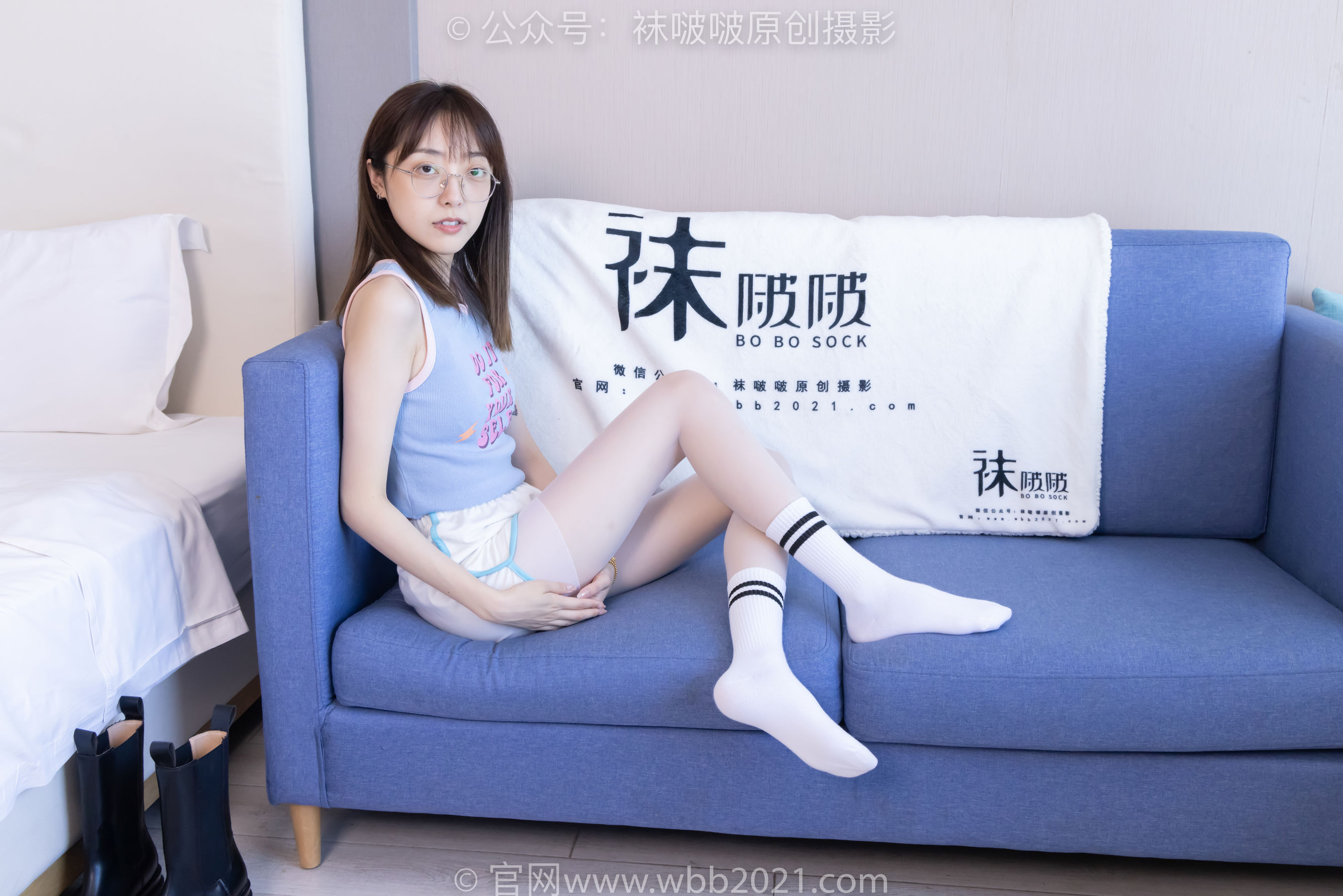 BoBoSocks袜啵啵 No.479 稚予 - 短靴、长筒白棉袜、白丝/(140P)