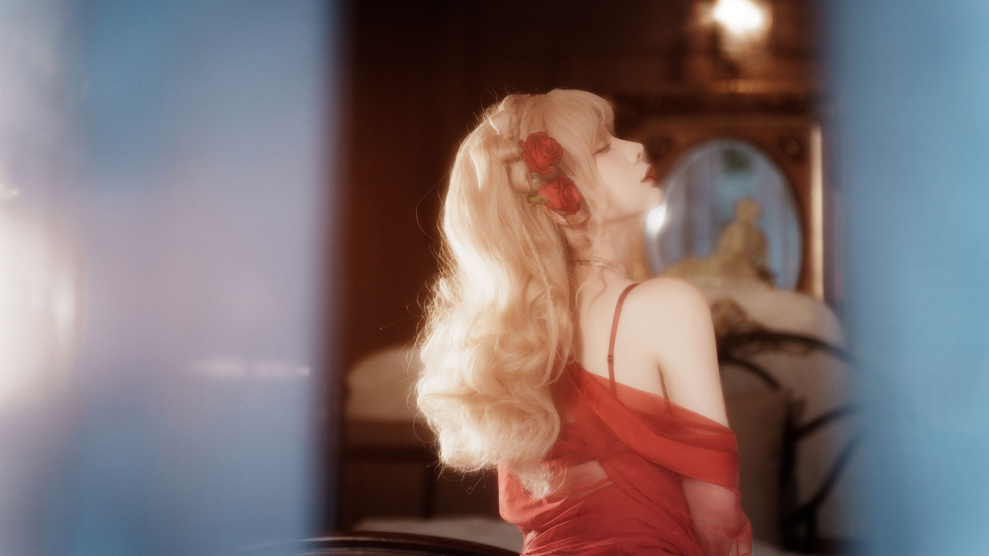 动漫博主蠢沫沫 - 黑红纱裙/(39P)