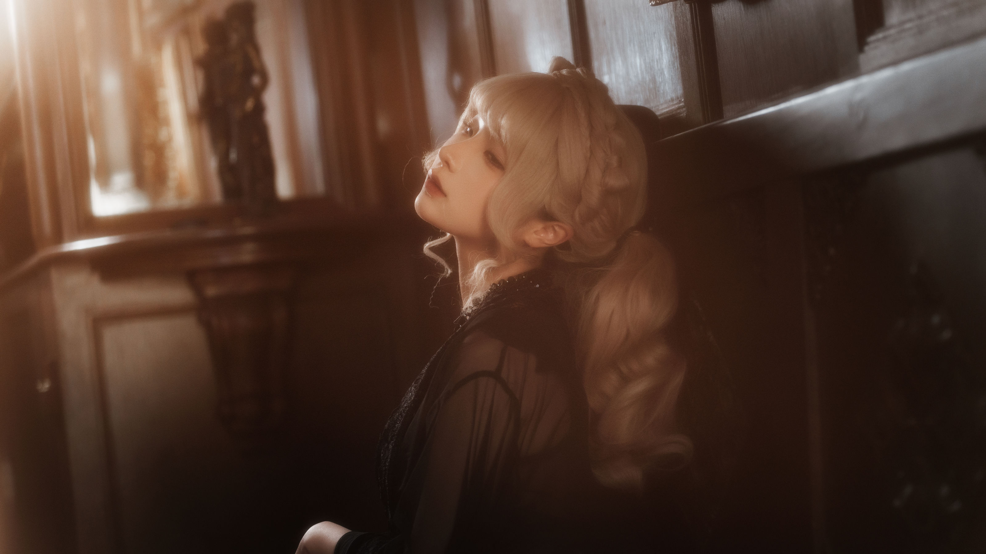 动漫博主蠢沫沫 - 黑红纱裙/(39P)