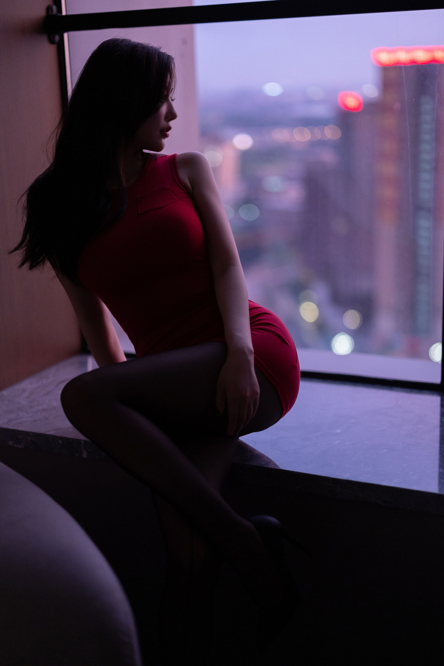 杨晨晨 - 红色连衣短裙/(103P)