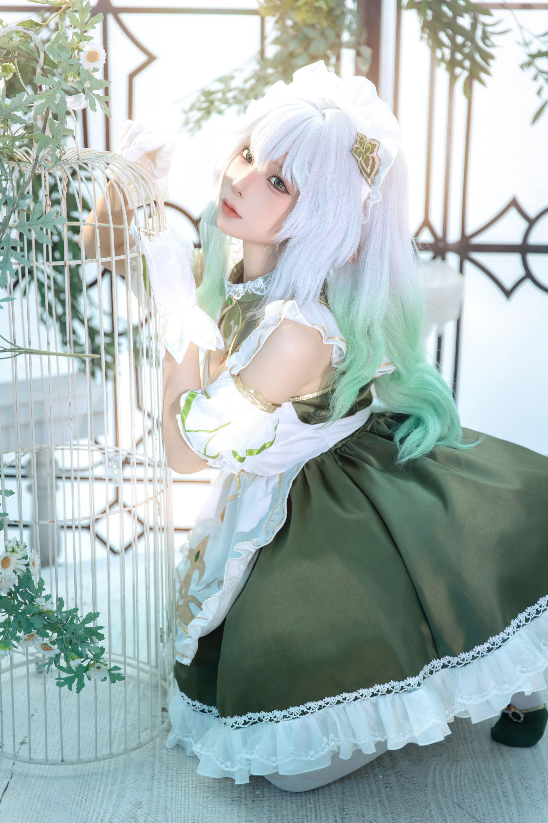 动漫博主蠢沫沫 - 草神女仆纳西妲/(15P)