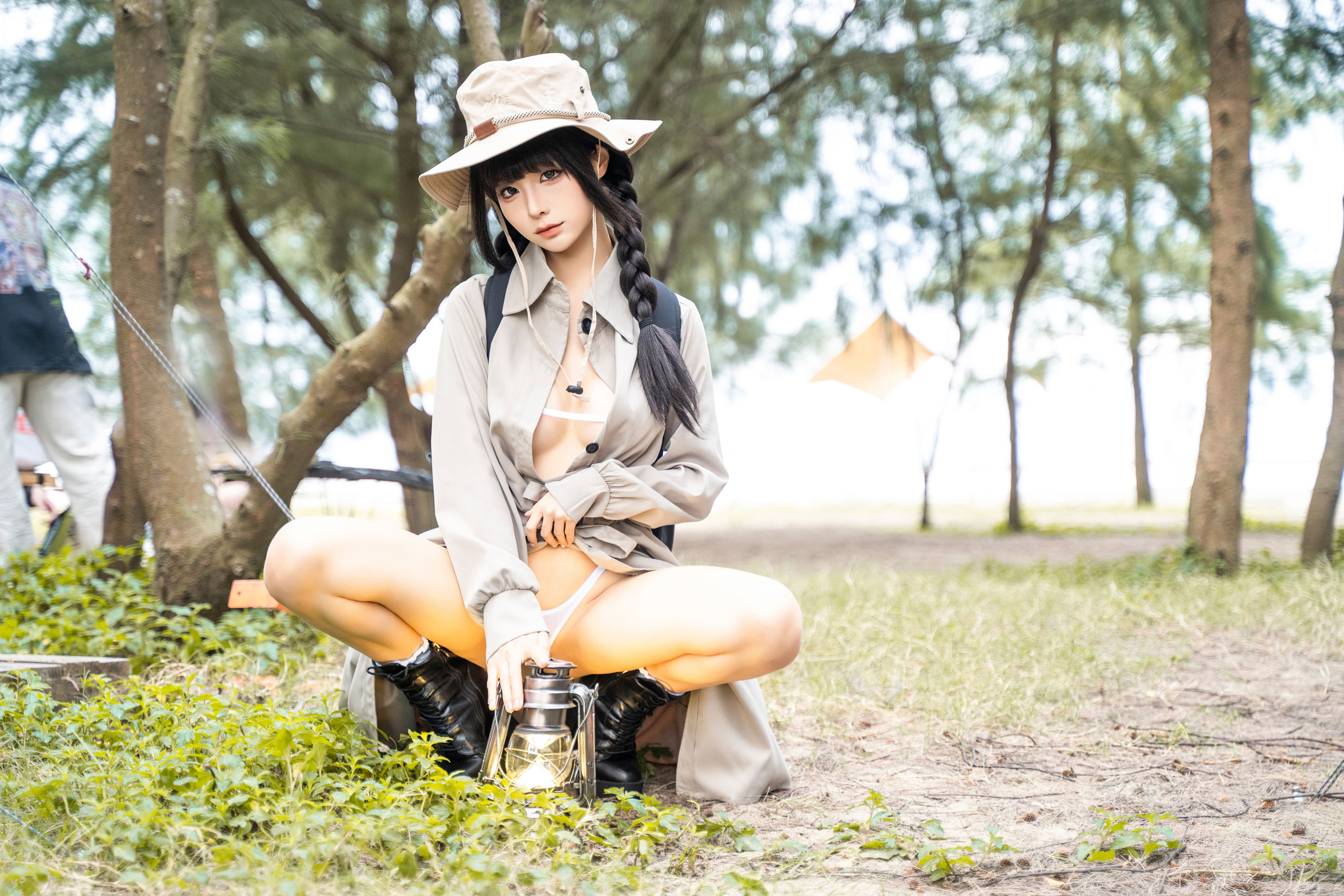 动漫博主蠢沫沫 - 露营/(53P)