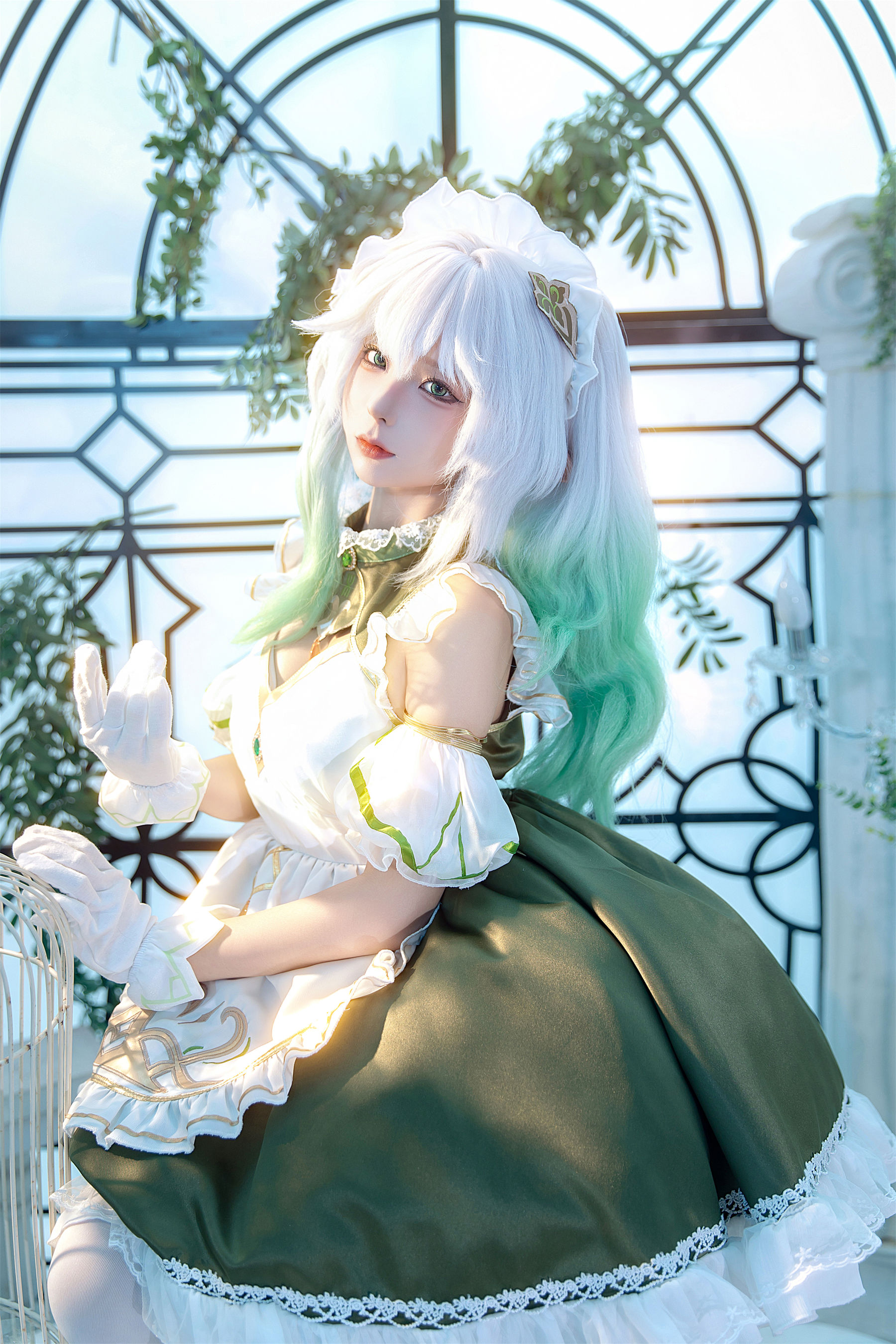 动漫博主蠢沫沫 - 草神女仆纳西妲/(15P)