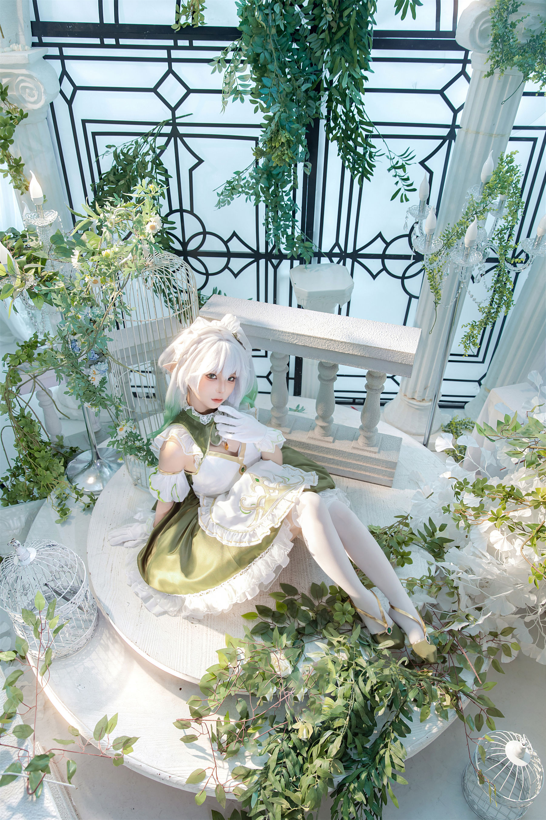 动漫博主蠢沫沫 - 草神女仆纳西妲/(15P)