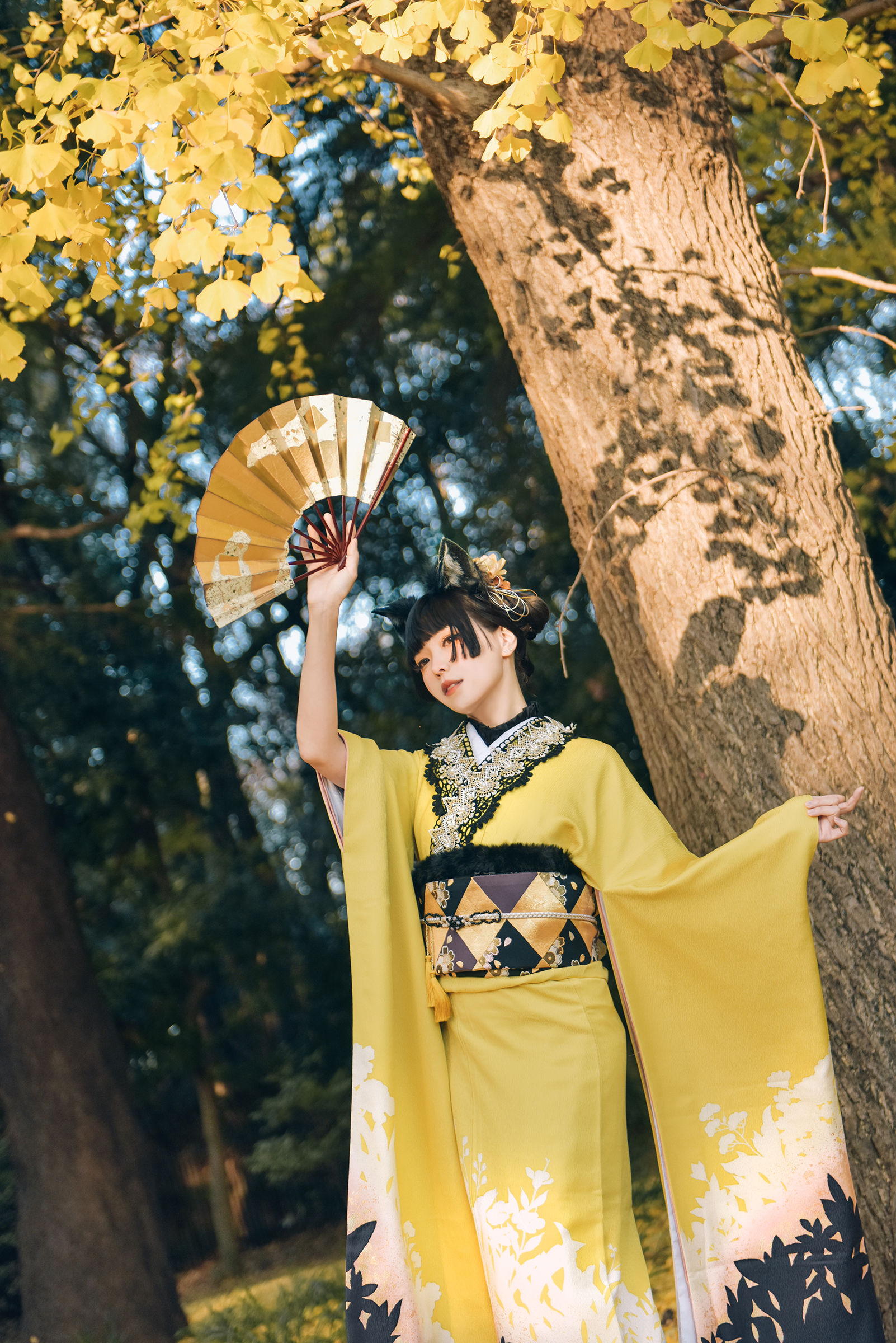 Ely_eee (ElyEE子) - Ginkgo Black Cat 銀杏黑貓/(23P)