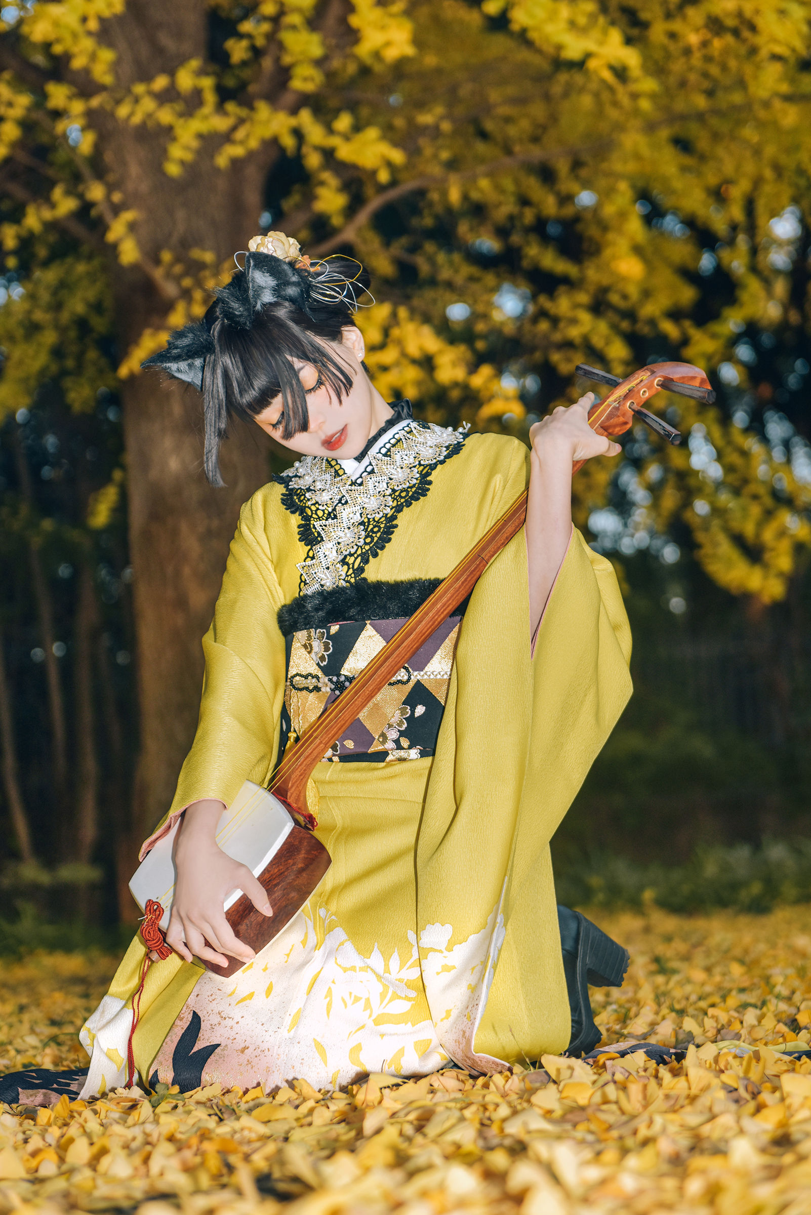 Ely_eee (ElyEE子) - Ginkgo Black Cat 銀杏黑貓/(23P)