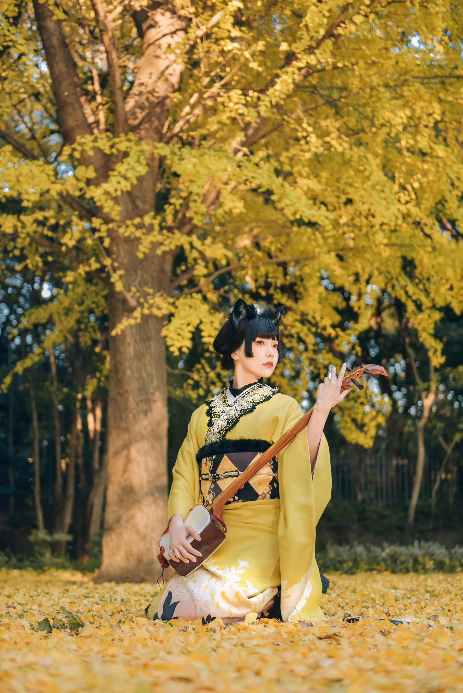 Ely_eee (ElyEE子) - Ginkgo Black Cat 銀杏黑貓/(23P)