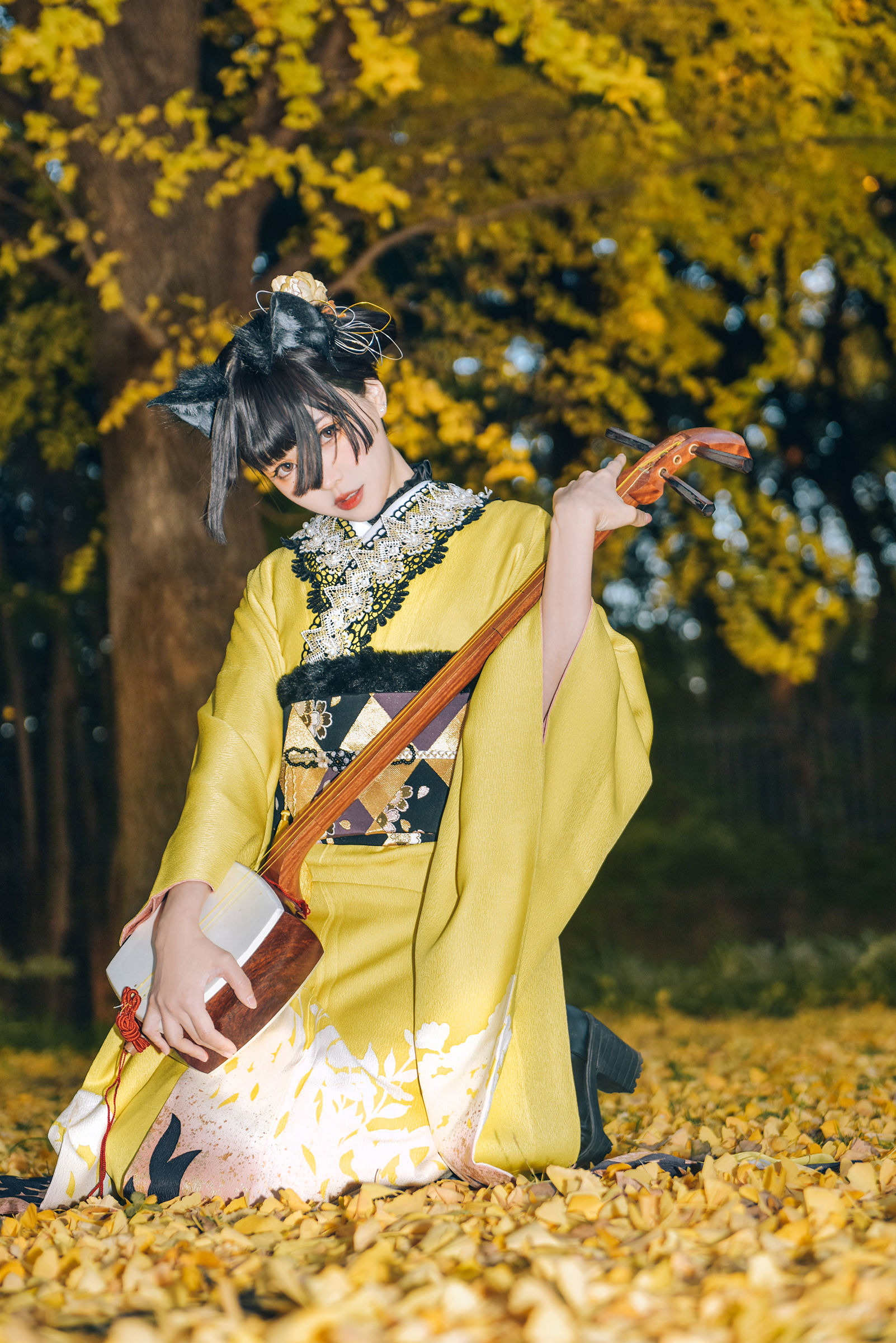 Ely_eee (ElyEE子) - Ginkgo Black Cat 銀杏黑貓/(23P)