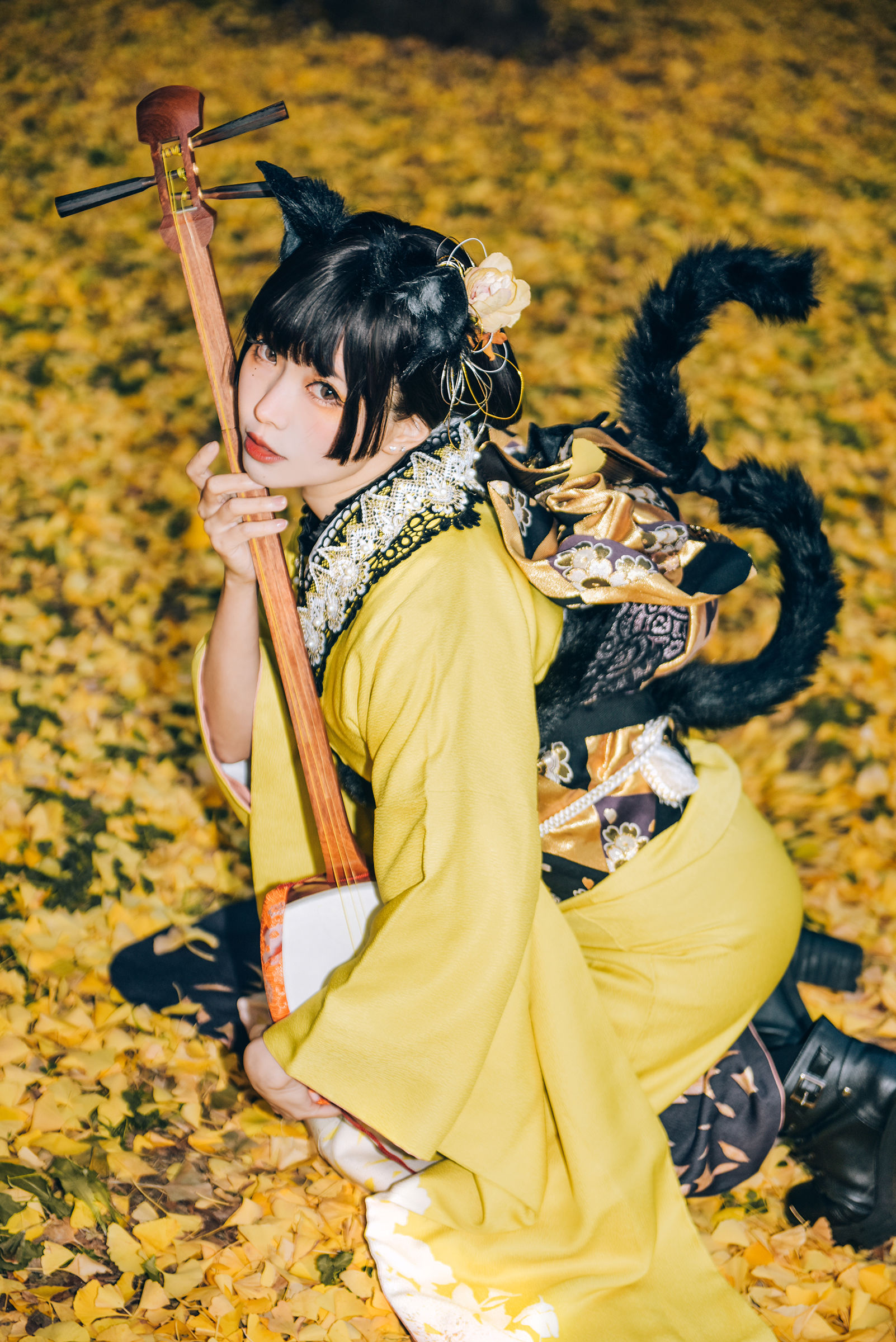 Ely_eee (ElyEE子) - Ginkgo Black Cat 銀杏黑貓/(23P)