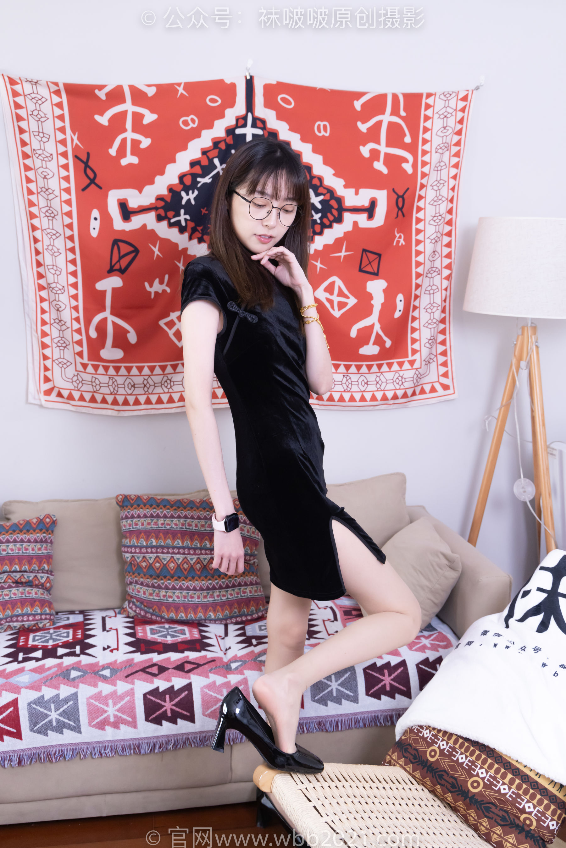 BoBoSocks袜啵啵 No.482 稚予 - 高跟鞋、厚黑丝大腿袜、肉丝、旗袍/(140P)