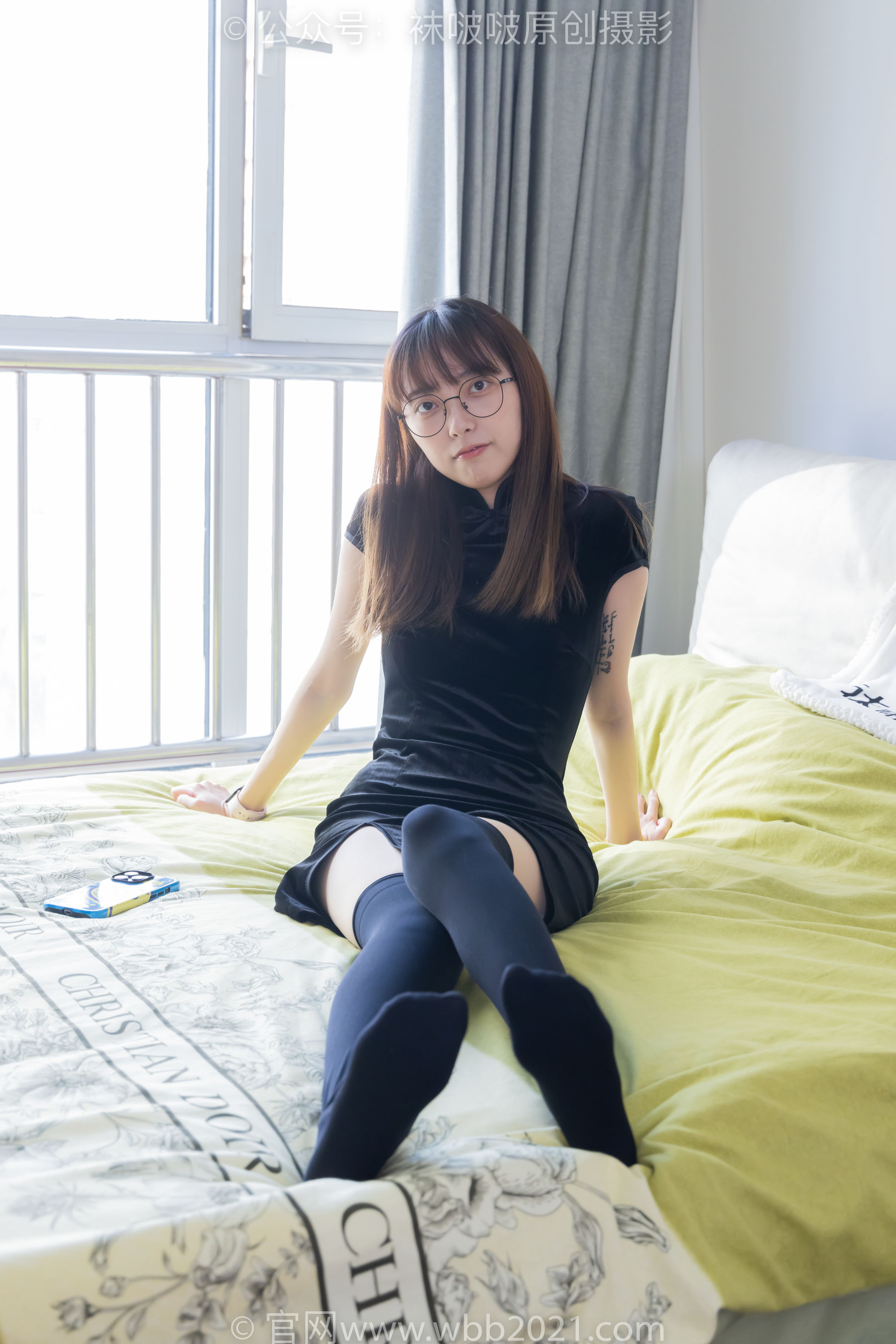 BoBoSocks袜啵啵 No.482 稚予 - 高跟鞋、厚黑丝大腿袜、肉丝、旗袍/(140P)
