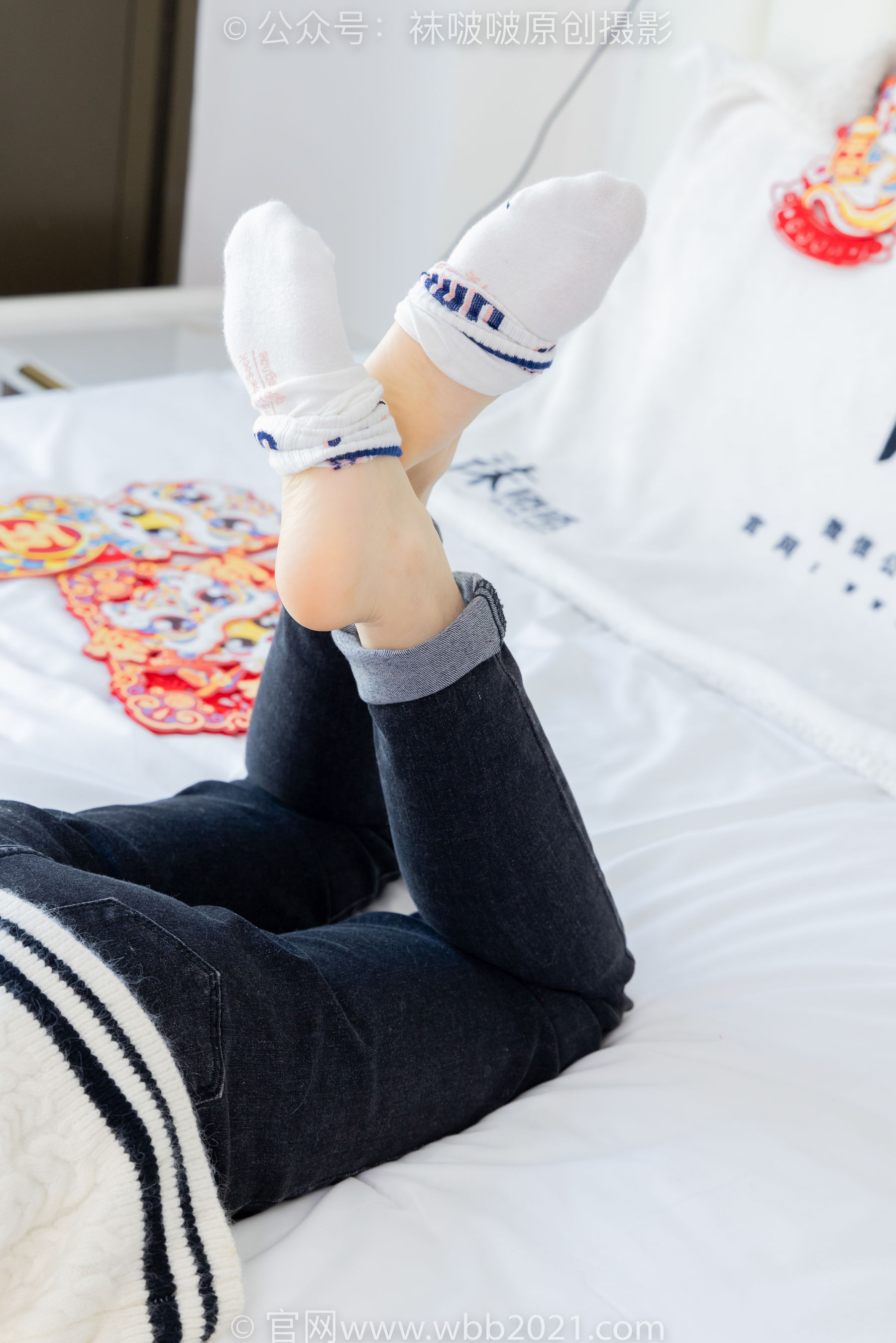 BoBoSocks袜啵啵 No.481 糯米 - 板鞋、白棉袜、裸足、对联迎新春，半脱袜子剧情/(150P)