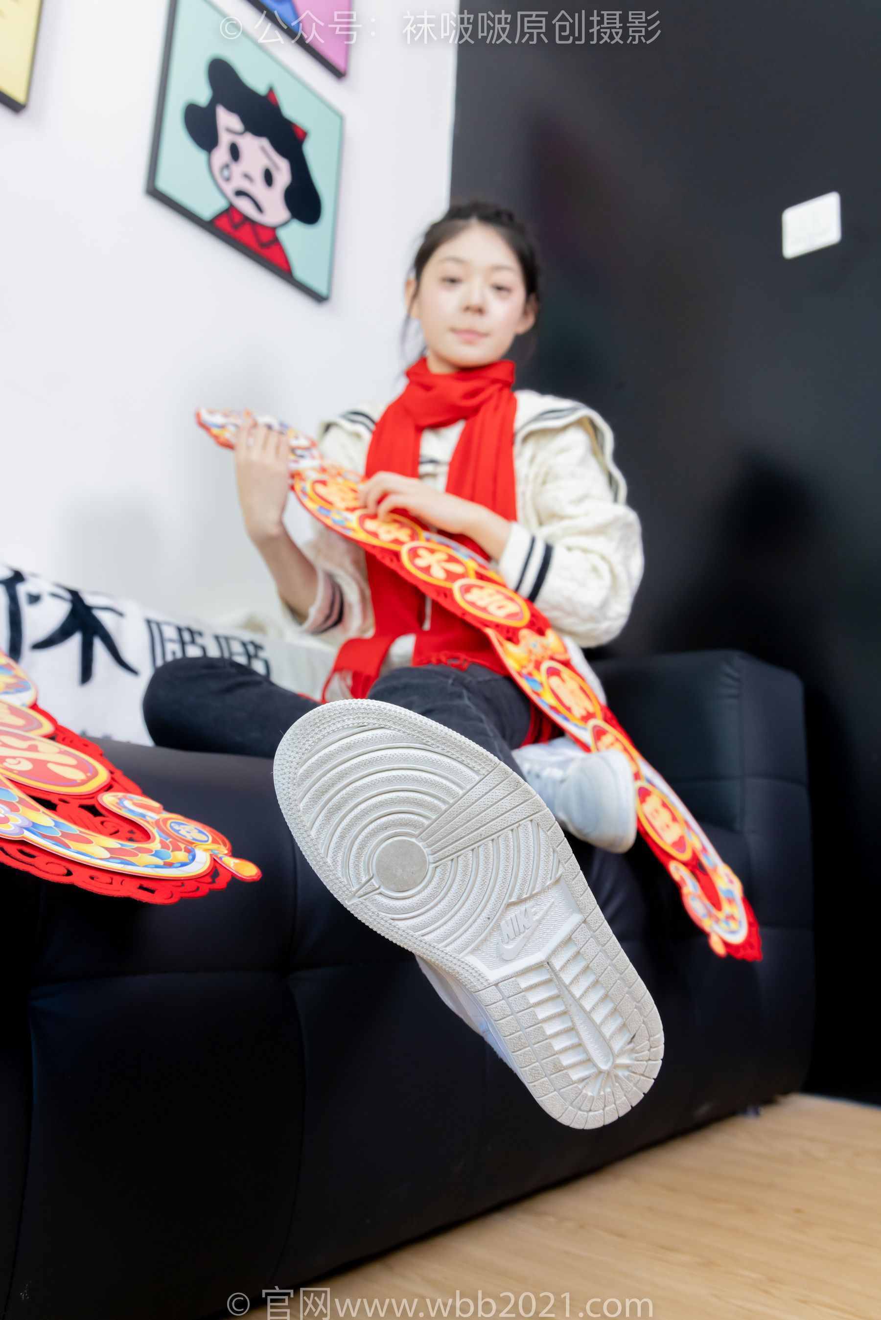 BoBoSocks袜啵啵 No.481 糯米 - 板鞋、白棉袜、裸足、对联迎新春，半脱袜子剧情/(150P)