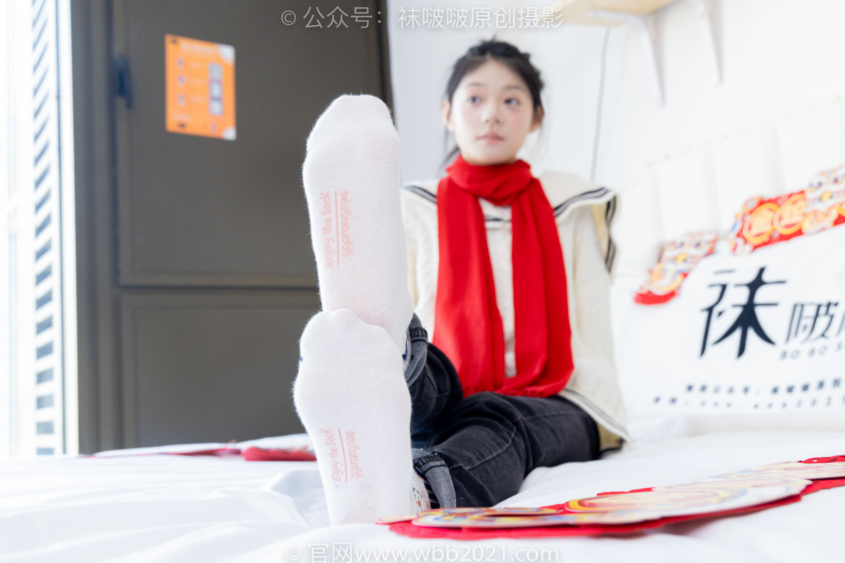 BoBoSocks袜啵啵 No.481 糯米 - 板鞋、白棉袜、裸足、对联迎新春，半脱袜子剧情/(150P)