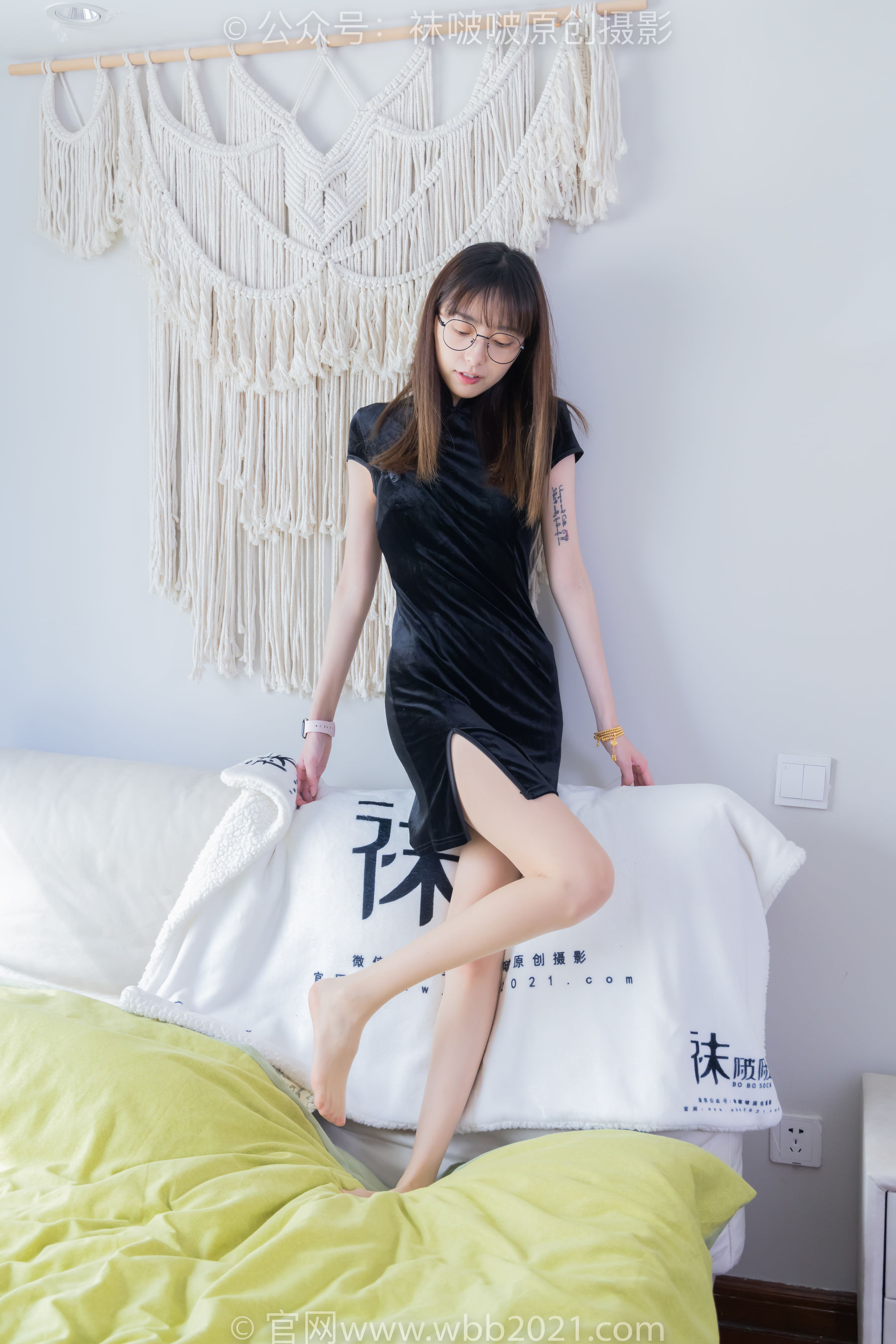 BoBoSocks袜啵啵 No.482 稚予 - 高跟鞋、厚黑丝大腿袜、肉丝、旗袍/(140P)