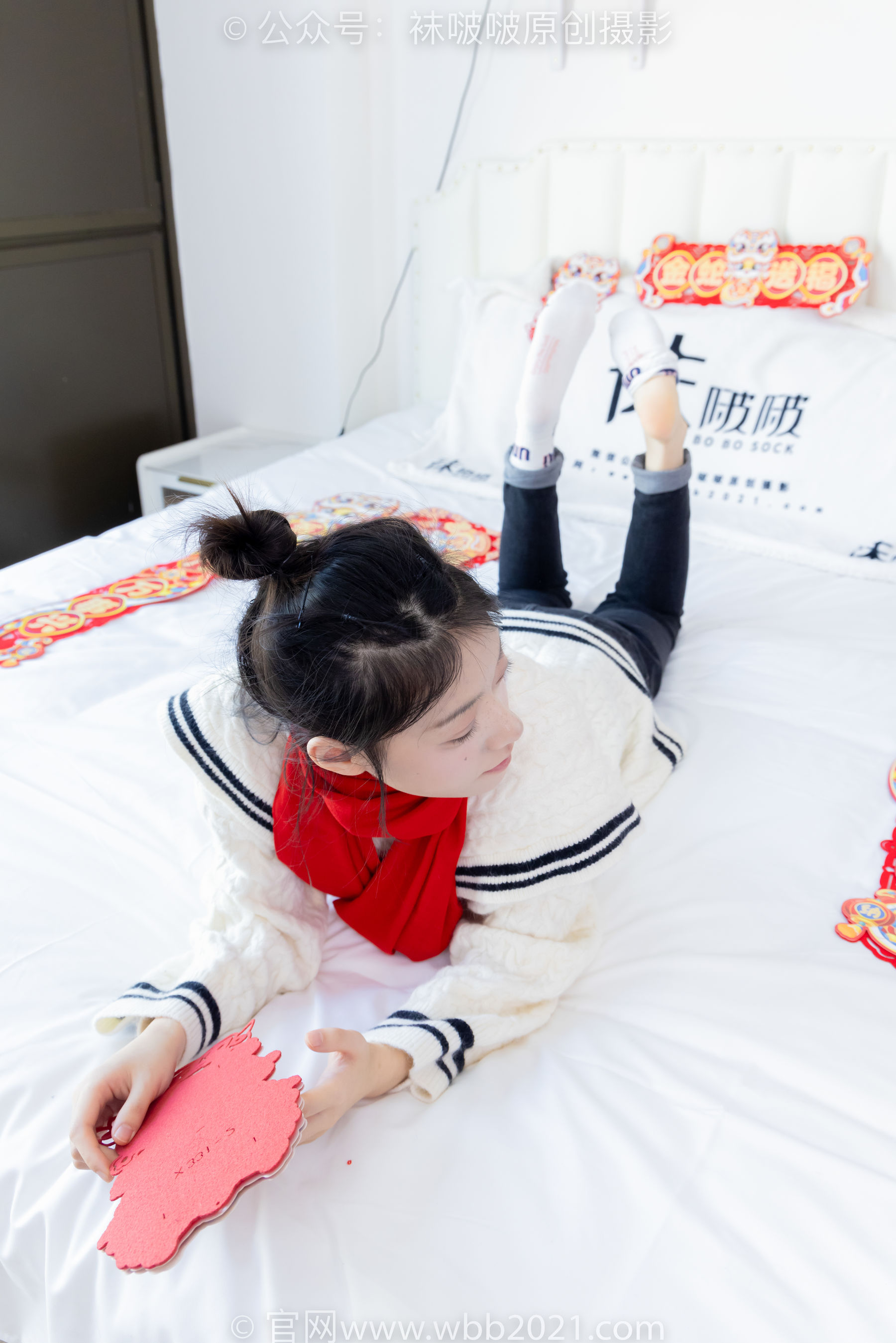 BoBoSocks袜啵啵 No.481 糯米 - 板鞋、白棉袜、裸足、对联迎新春，半脱袜子剧情/(150P)