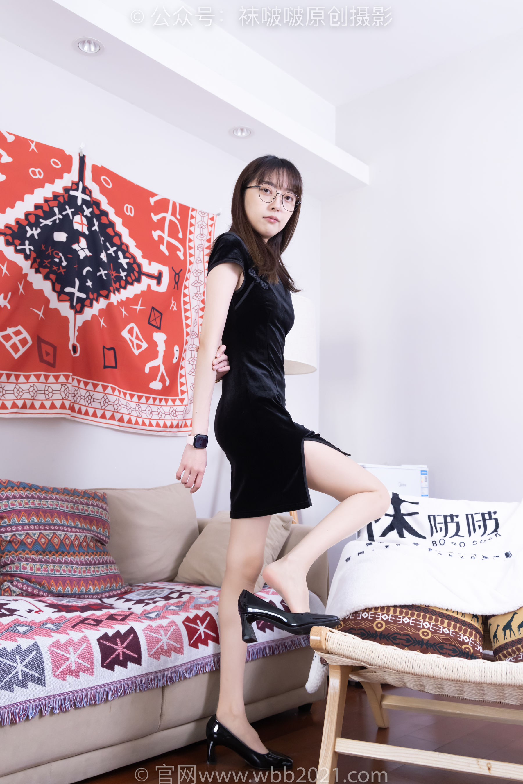 BoBoSocks袜啵啵 No.482 稚予 - 高跟鞋、厚黑丝大腿袜、肉丝、旗袍/(140P)