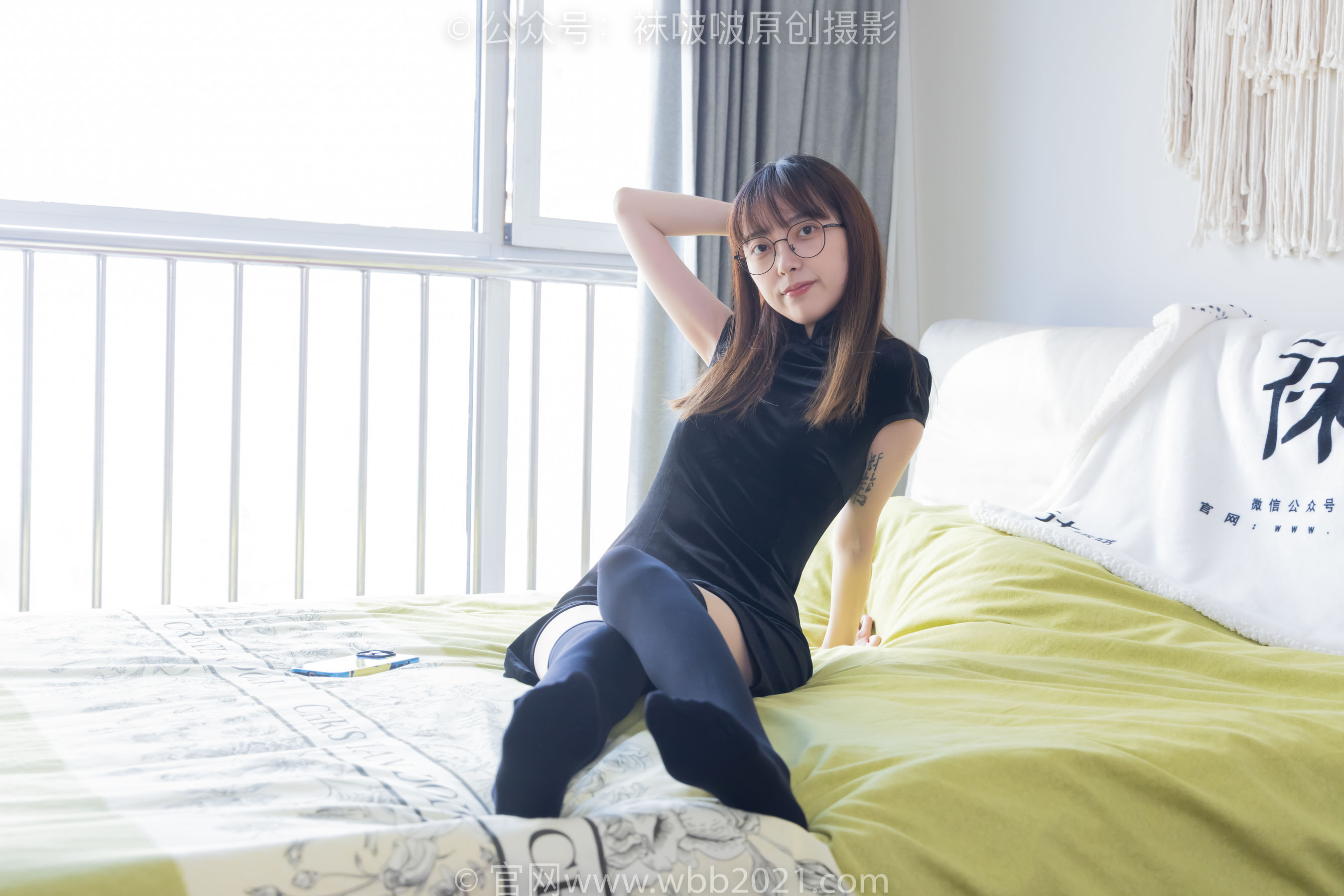 BoBoSocks袜啵啵 No.482 稚予 - 高跟鞋、厚黑丝大腿袜、肉丝、旗袍/(140P)
