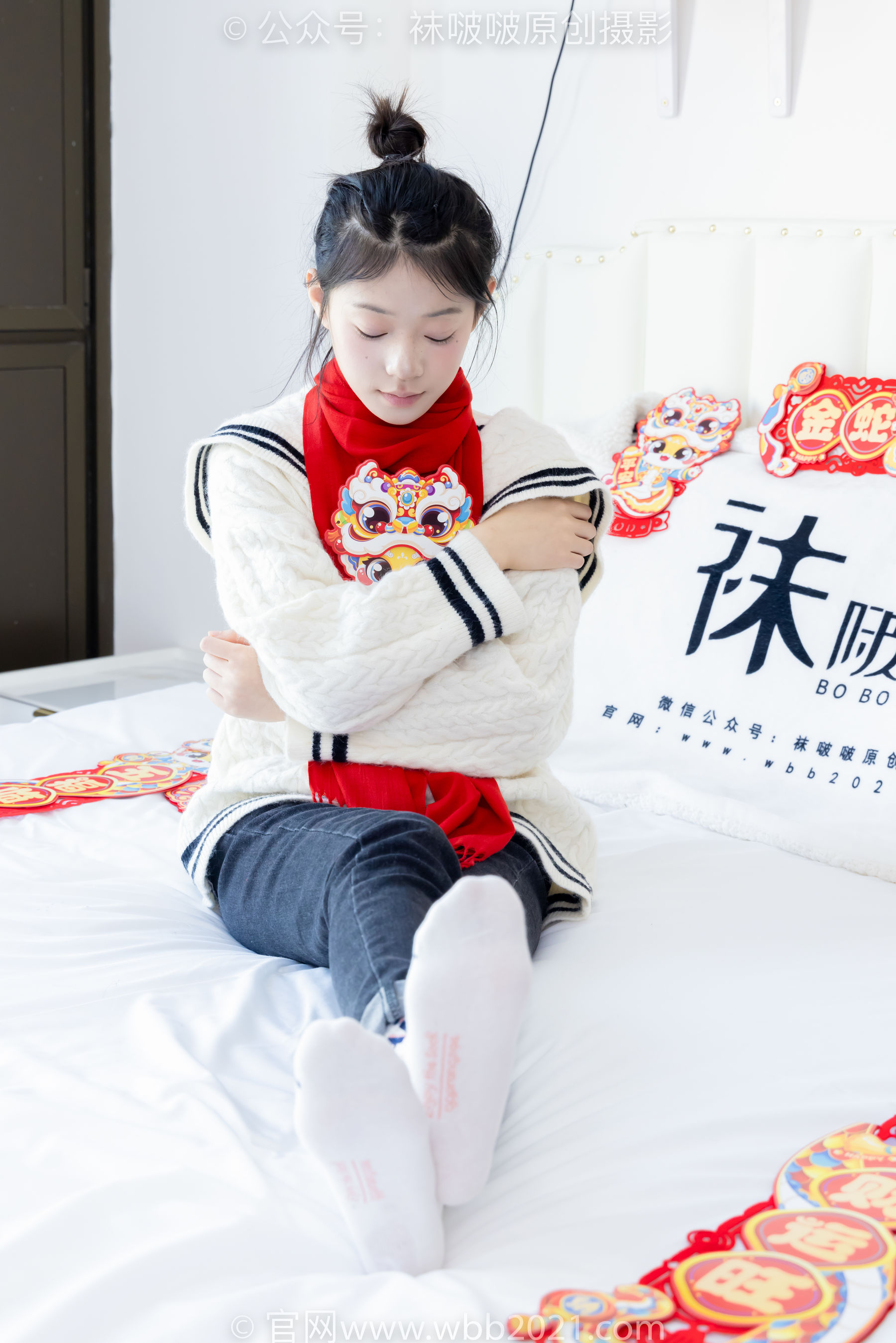 BoBoSocks袜啵啵 No.481 糯米 - 板鞋、白棉袜、裸足、对联迎新春，半脱袜子剧情/(150P)