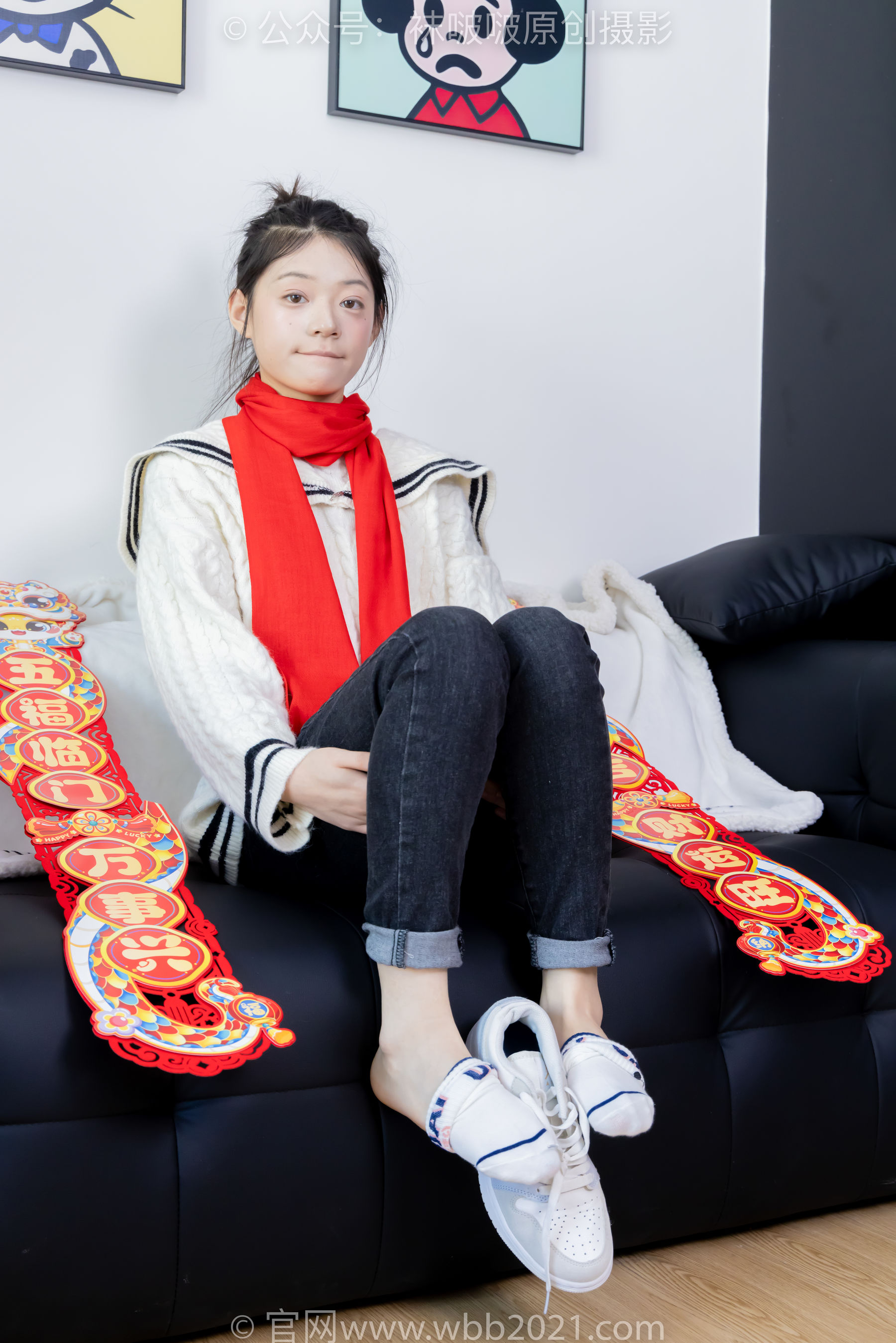 BoBoSocks袜啵啵 No.481 糯米 - 板鞋、白棉袜、裸足、对联迎新春，半脱袜子剧情/(150P)