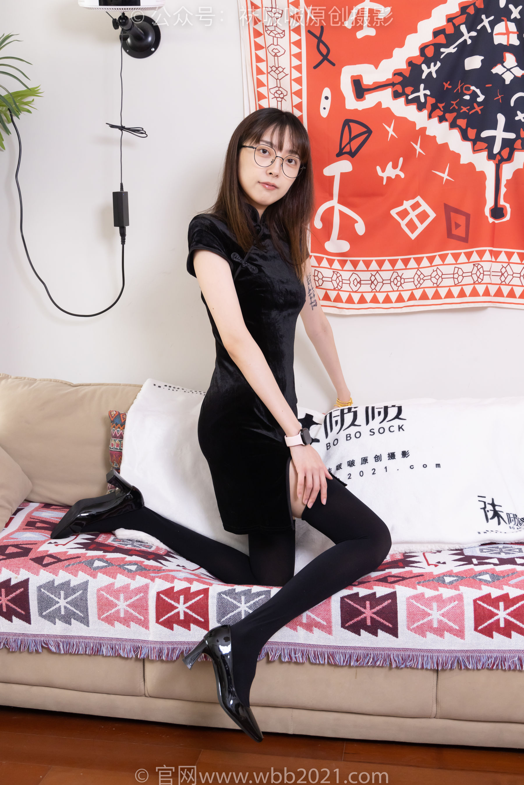 BoBoSocks袜啵啵 No.482 稚予 - 高跟鞋、厚黑丝大腿袜、肉丝、旗袍/(140P)