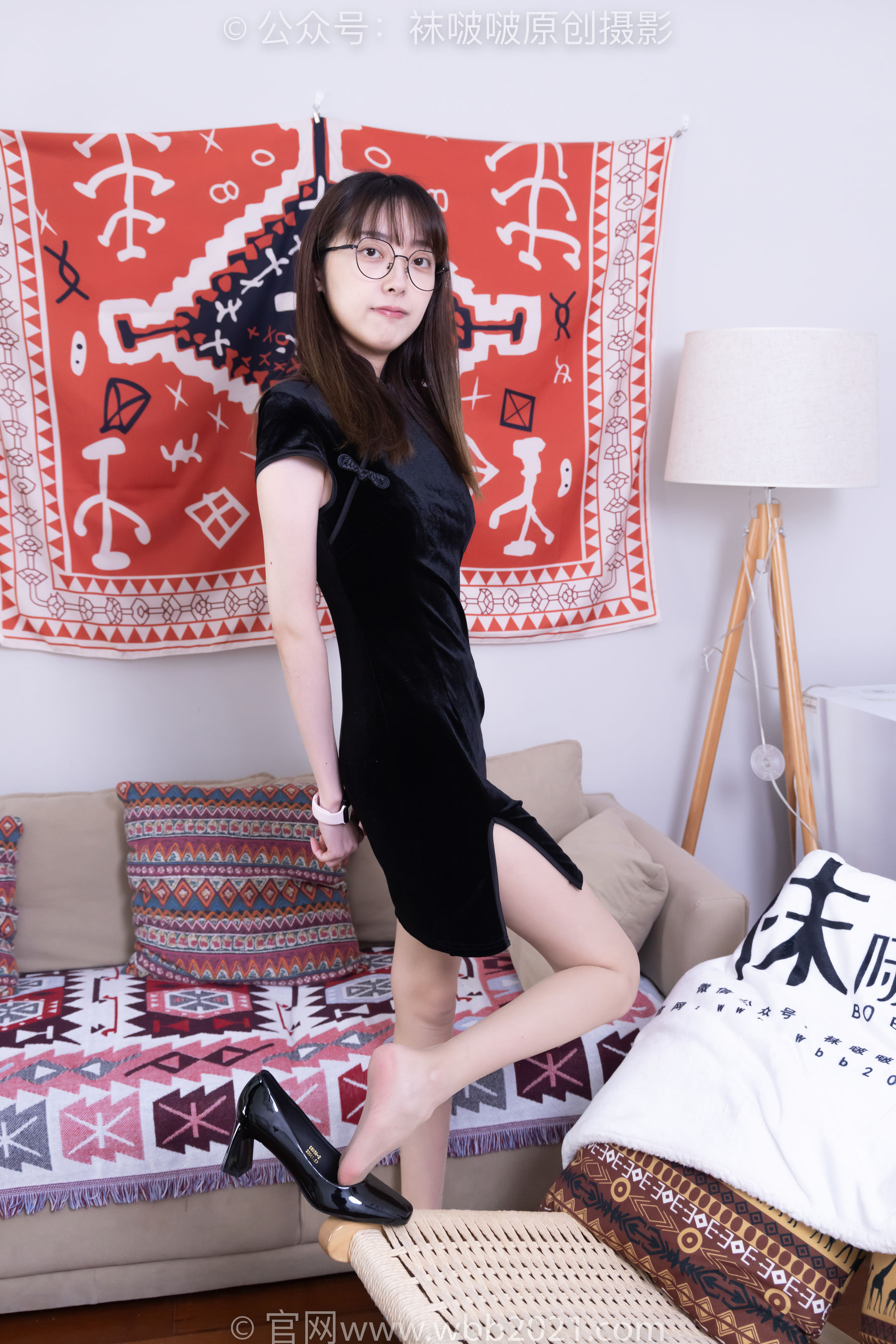 BoBoSocks袜啵啵 No.482 稚予 - 高跟鞋、厚黑丝大腿袜、肉丝、旗袍/(140P)
