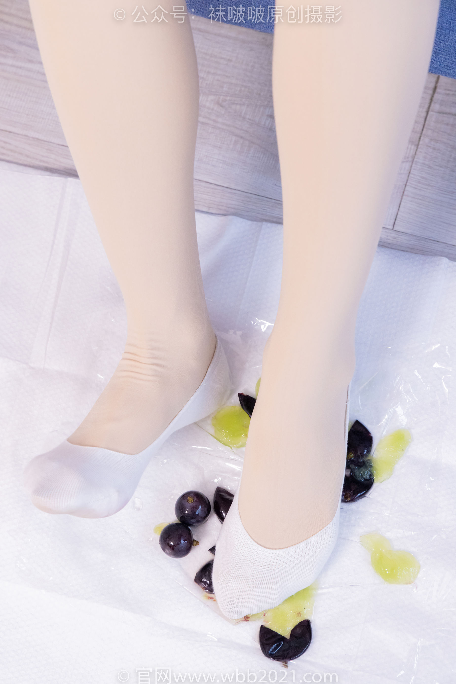 BoBoSocks袜啵啵 No.483 奶油 - 板鞋、白船袜厚肉丝叠穿、厚肉丝、瑜伽动作、船袜和丝袜分别踩葡萄剧情/(170P)
