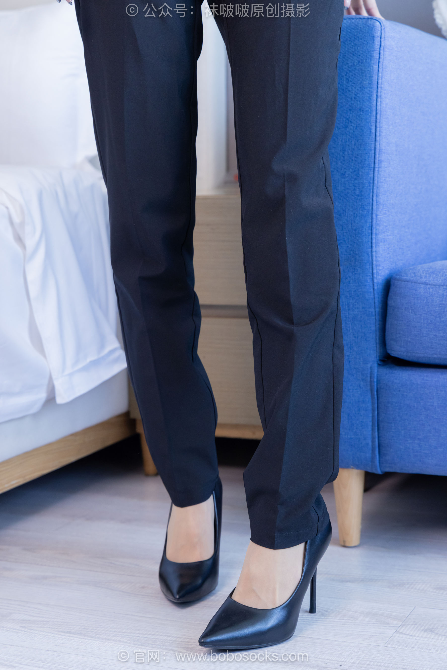 BoBoSocks袜啵啵 No.489 奶油 两双高跟鞋、薄肉丝、ol制服裤里丝、黑色美甲/(151P)