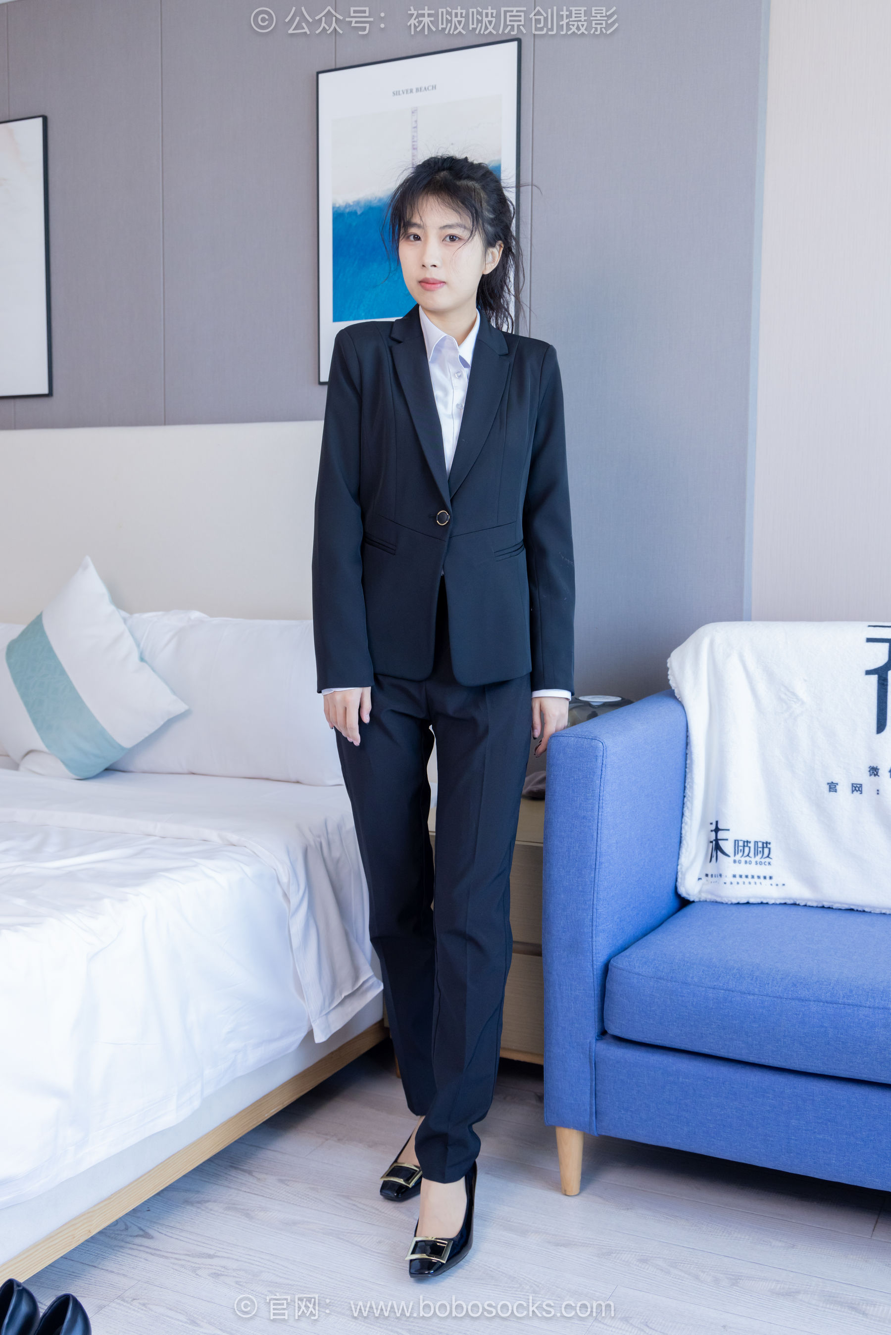 BoBoSocks袜啵啵 No.489 奶油 两双高跟鞋、薄肉丝、ol制服裤里丝、黑色美甲/(151P)