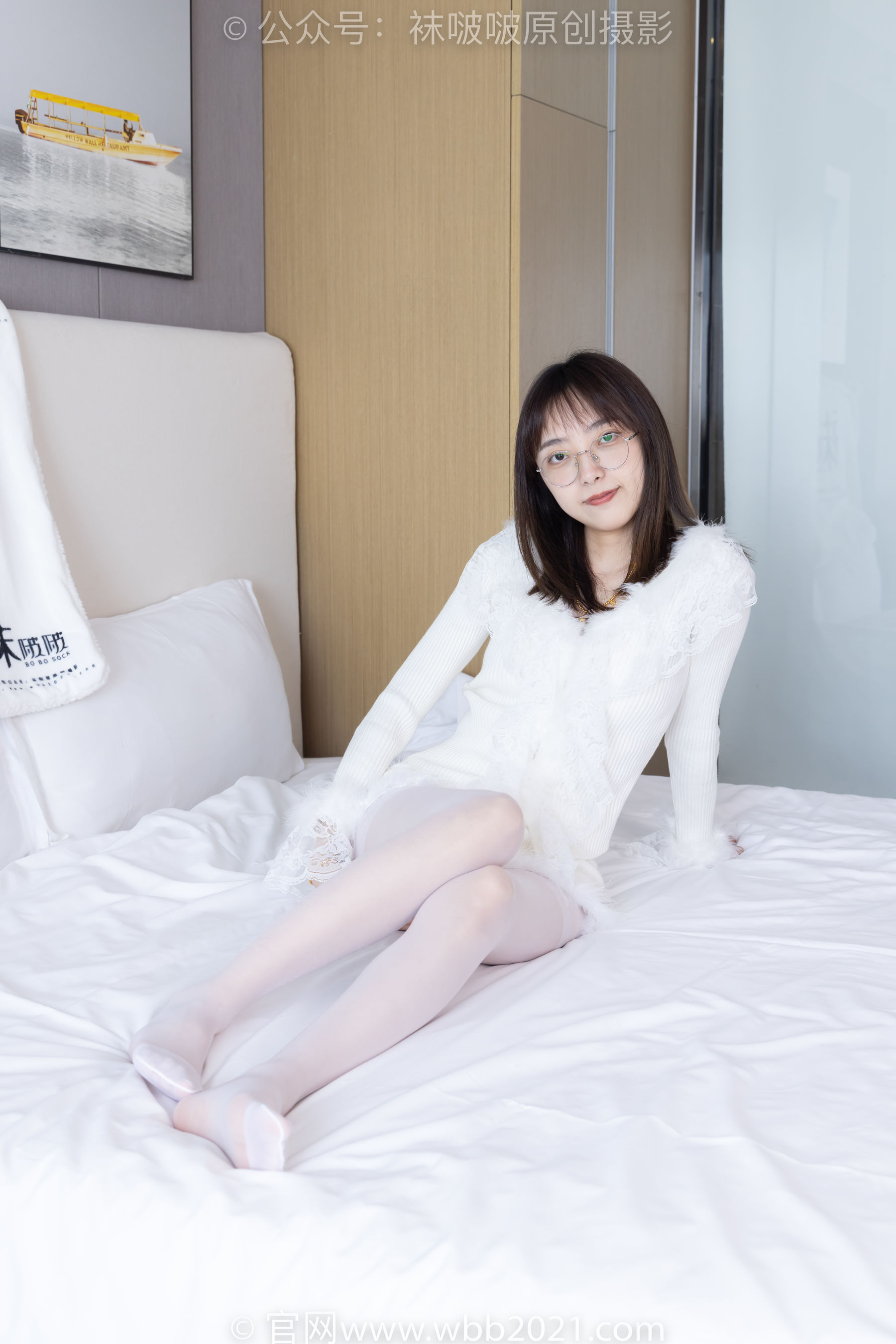 BoBoSocks袜啵啵 No.490 稚予 皮鞋、薄白丝/(161P)