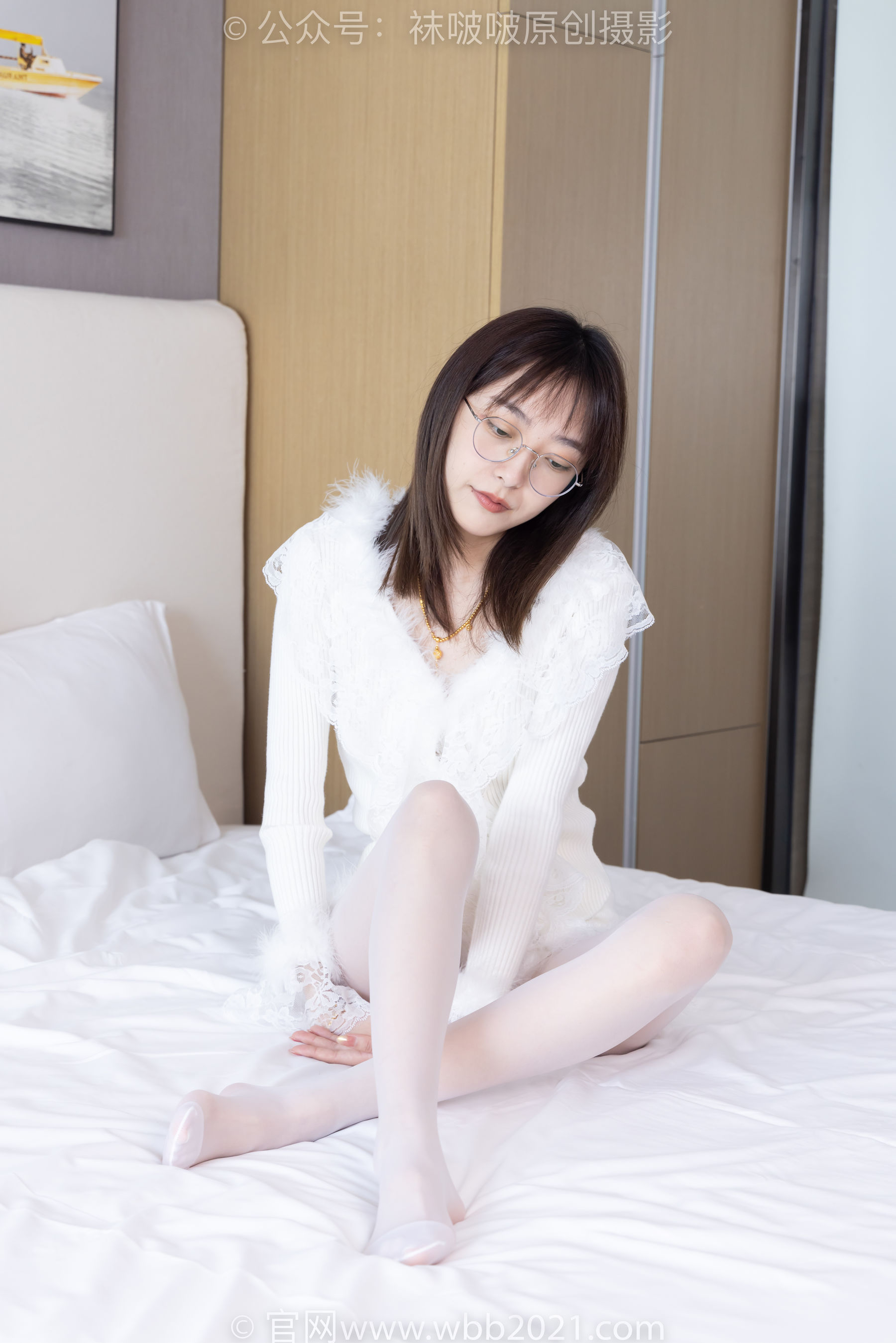 BoBoSocks袜啵啵 No.490 稚予 皮鞋、薄白丝/(161P)