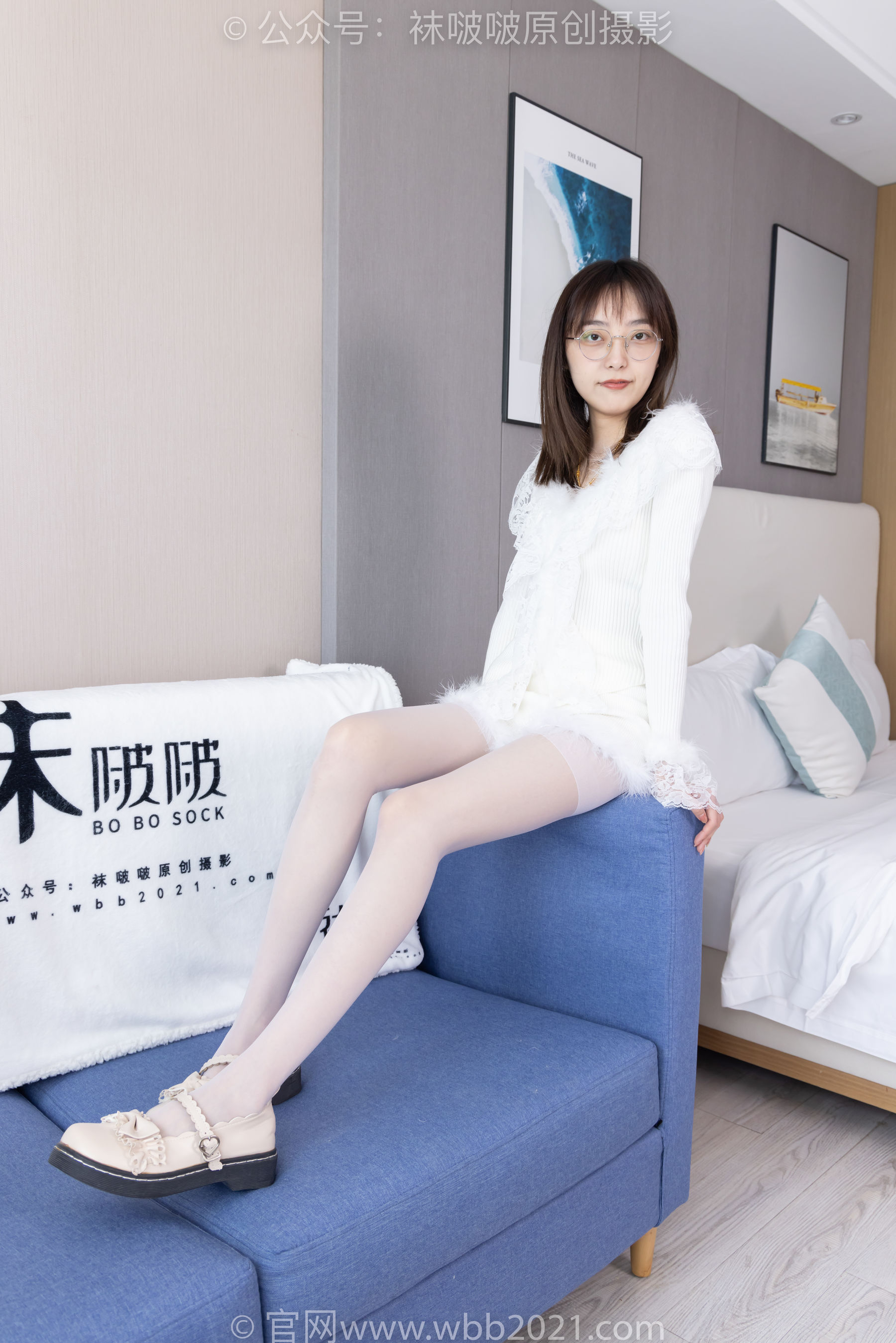 BoBoSocks袜啵啵 No.490 稚予 皮鞋、薄白丝/(161P)