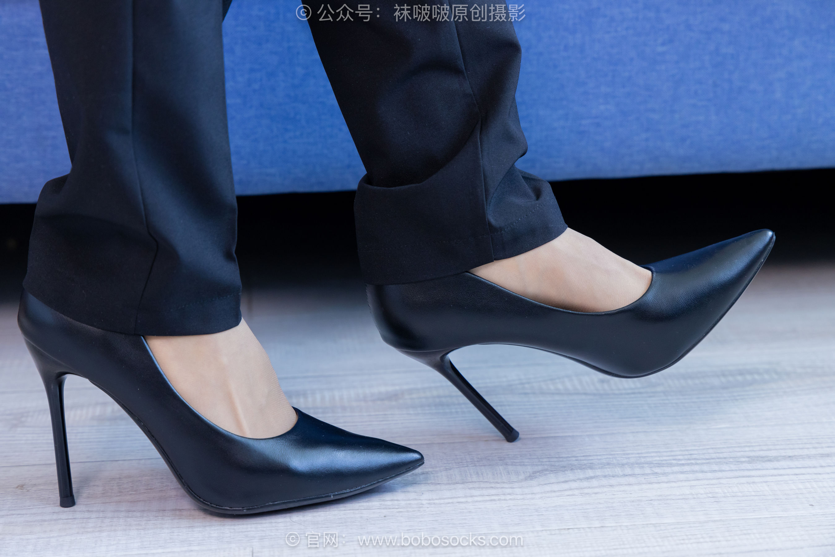 BoBoSocks袜啵啵 No.489 奶油 两双高跟鞋、薄肉丝、ol制服裤里丝、黑色美甲/(151P)