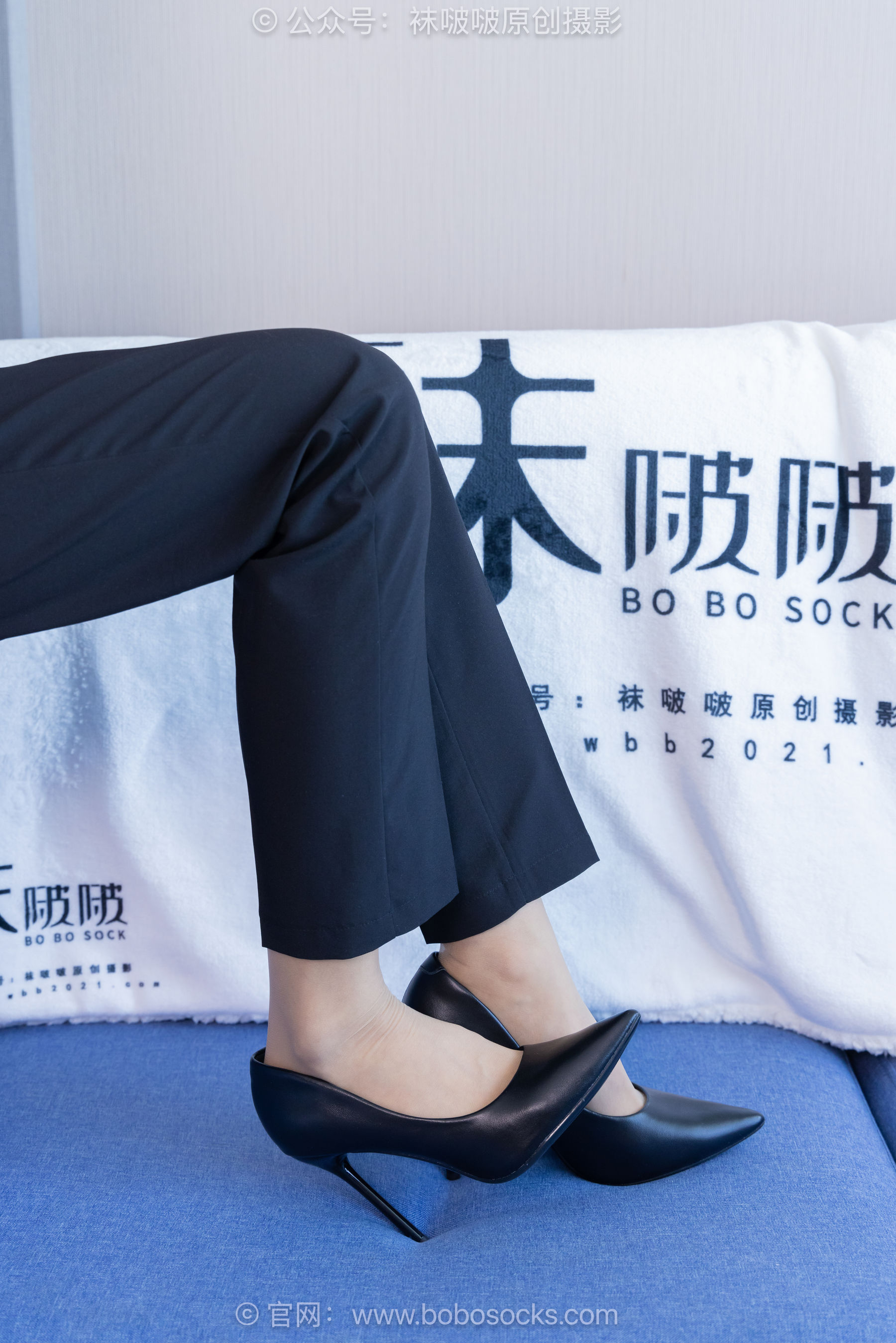 BoBoSocks袜啵啵 No.489 奶油 两双高跟鞋、薄肉丝、ol制服裤里丝、黑色美甲/(151P)